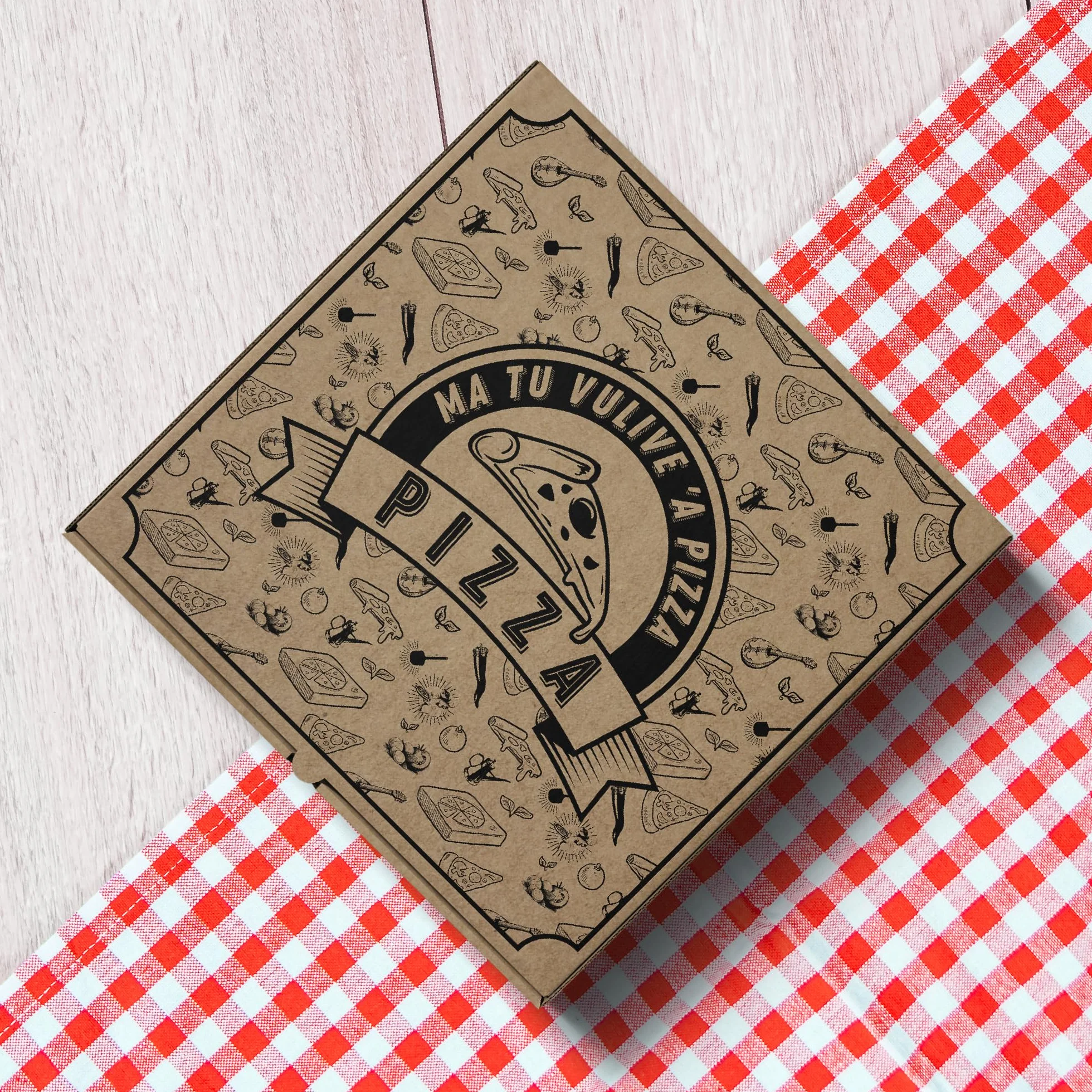 Scatole Pizza 33x33cm h 3,5 Cartone Termico