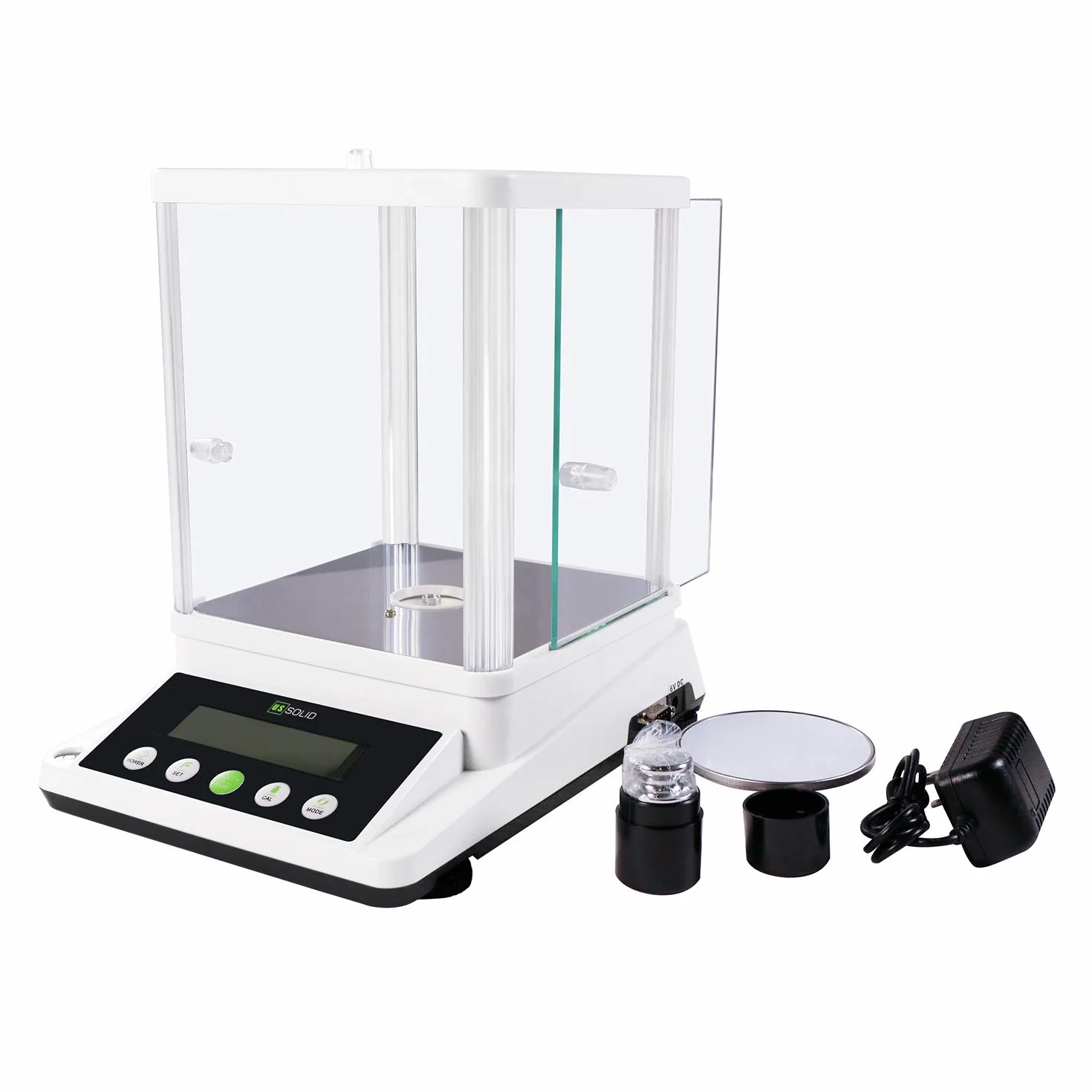 U.S. SOLID Bilancia di precisione da 0,001 g – Bilancia digitale analitica Lab – Bilancia elettronica di precisione con una precisione di 1 mg e 2 schermi LCD – 310 g/0,001 g