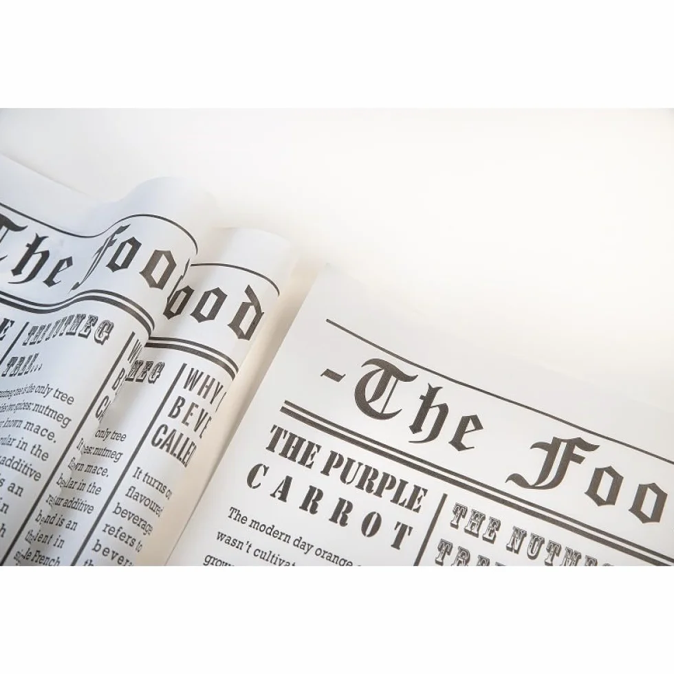 500 Fogli Carta Vegetale anti-umido antigrasso NEWSPAPER 30x40 cm 40 gr per alimenti oleosi, fritti o caldi