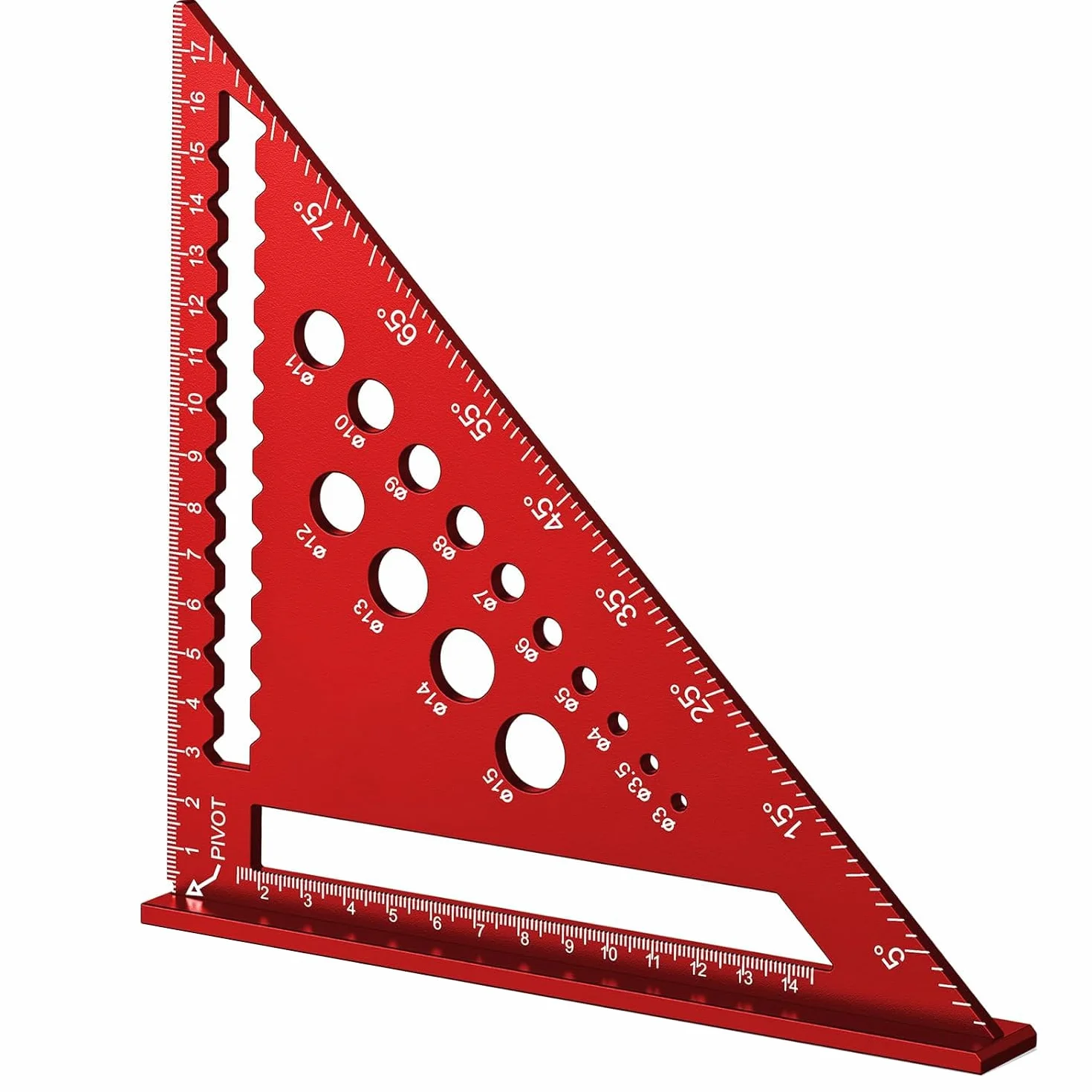 Righello Triangolare Metrico 17,8 cm Lega di Alluminio per Marcatura Angolare