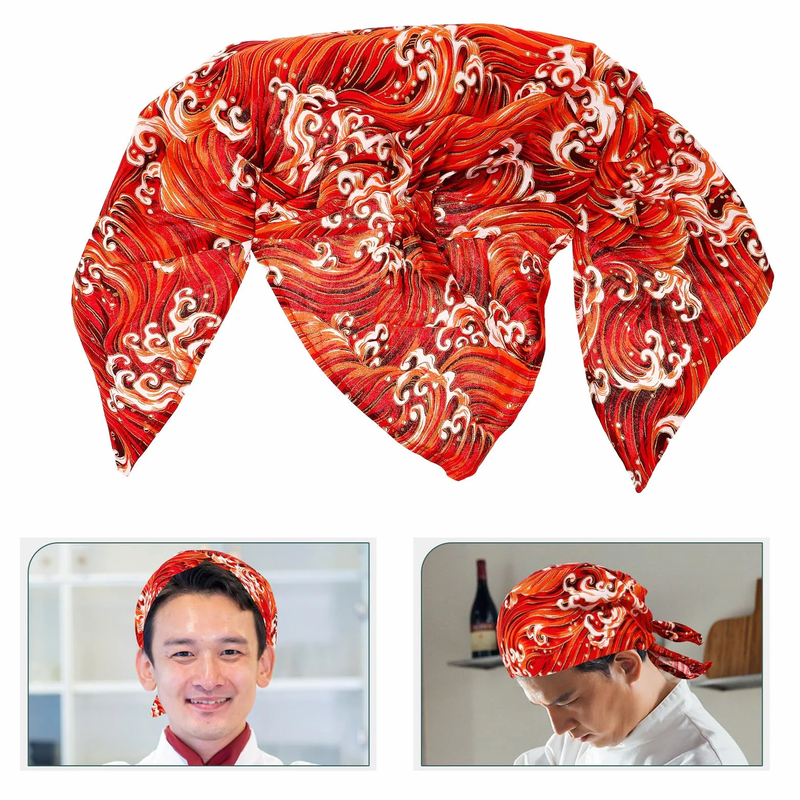 Cappello da Cucina Resistente all'Usura per Chef Uomo e Fornai Tessuto Traspirante e Assorbente