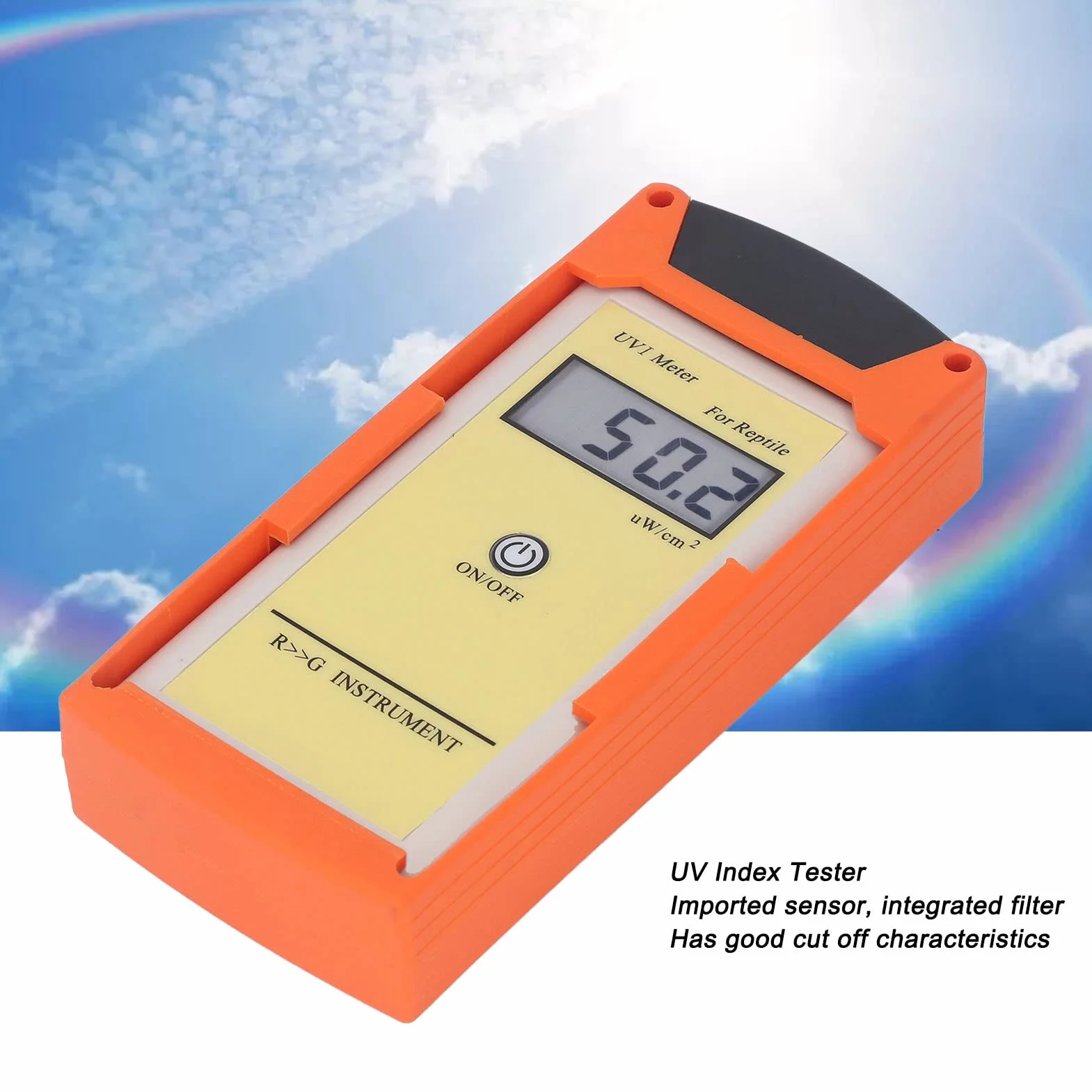 Rilevatore UV per la Misurazione del Livello UV della Luce Solare, Display LCD Digitale Misuratore Dell'indice UV per la Misurazione Dell'indice UV in Tempo Reale, Confronto Dell'indice UV, Rilevament
