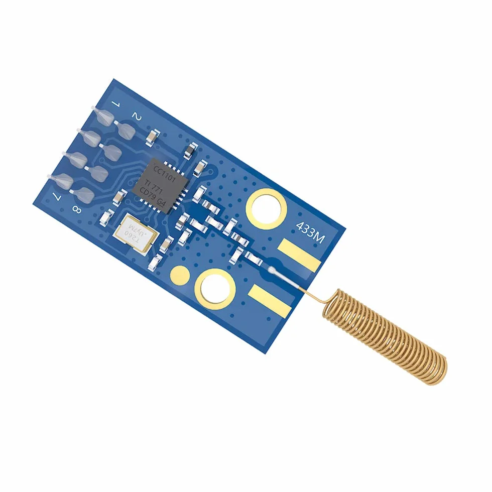 CC1101 Modulo wireless RF 433MHz 500m SPI SMD trasmettitore e ricevitore con antenna a molla