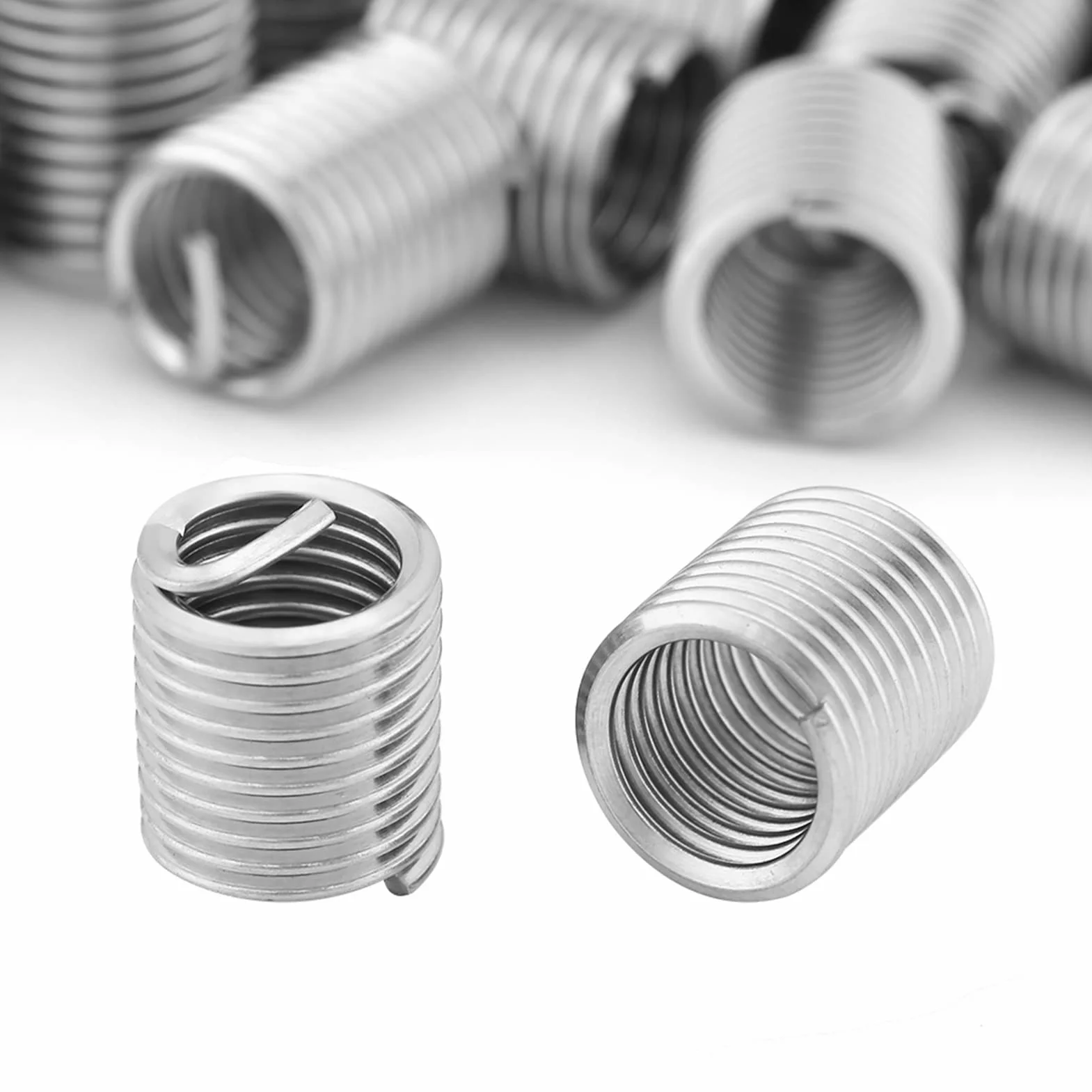 Inserti Filettati Elicoidali M8x1.25 Acciaio Inox 304 100 Pezzi