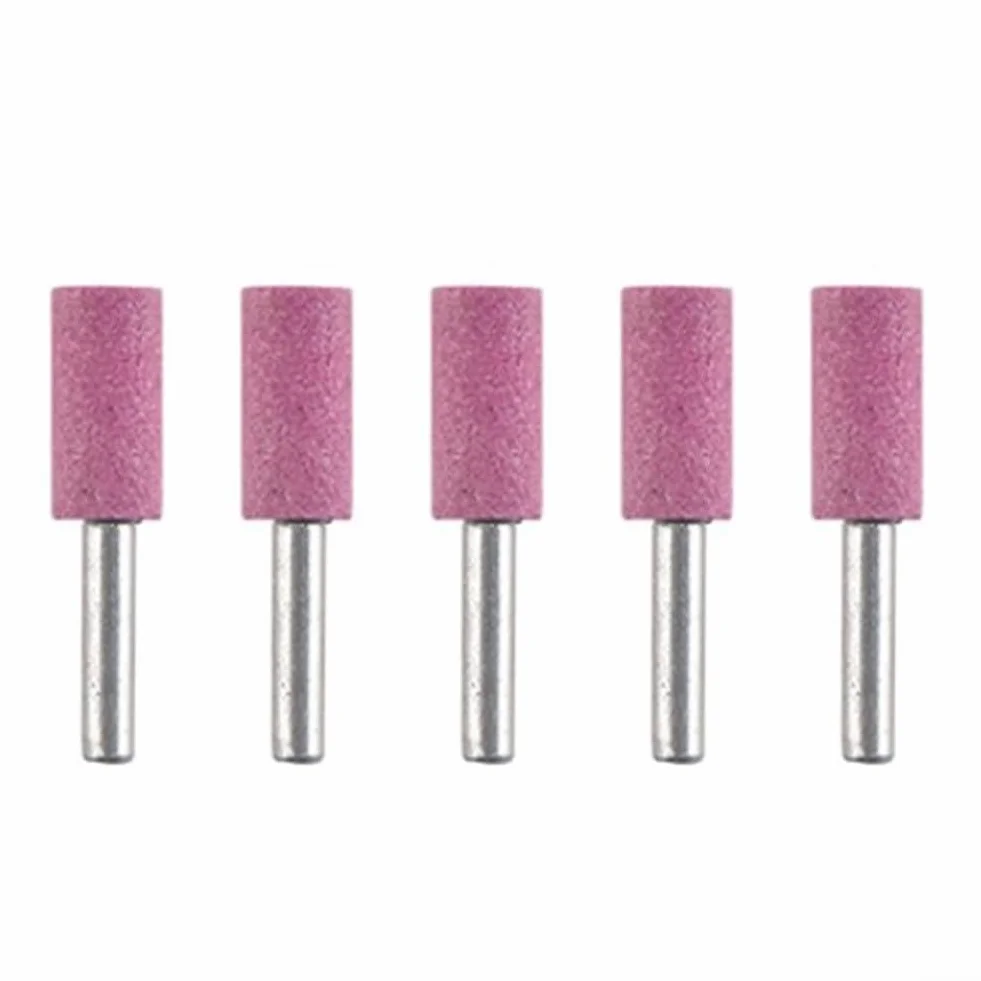 Mole abrasive con cilindri in pietra montati su gambo da 6 mm per lucidatura giada legno metallo (6 x 10)