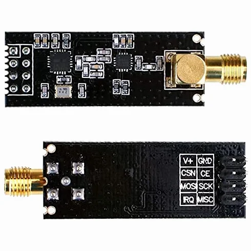 Lanko Modulo ricetrasmettitore RF NRF24L01+PA+LNA antenna SMA 2,4 GHz 1100M NRF24L01 fili