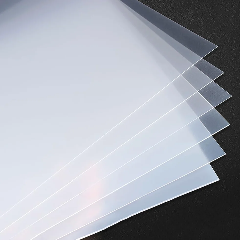 COYOUCO Confezione da 10 Fogli PP Satinati 0,5mm – Lastre in Polipropilene Sottile Semitrasparente per Fai da Te, Modellismo, Stencil, Flessibili e Impermeabili,A3 297mm*420mm