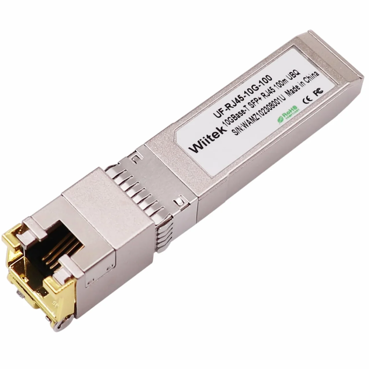 Modulo SFP+ 10 Gb RJ45 Ricetrasmettitore Ethernet 2.5G/5G/10GBase-T Rame per Ubiquiti UF-RJ45-10G