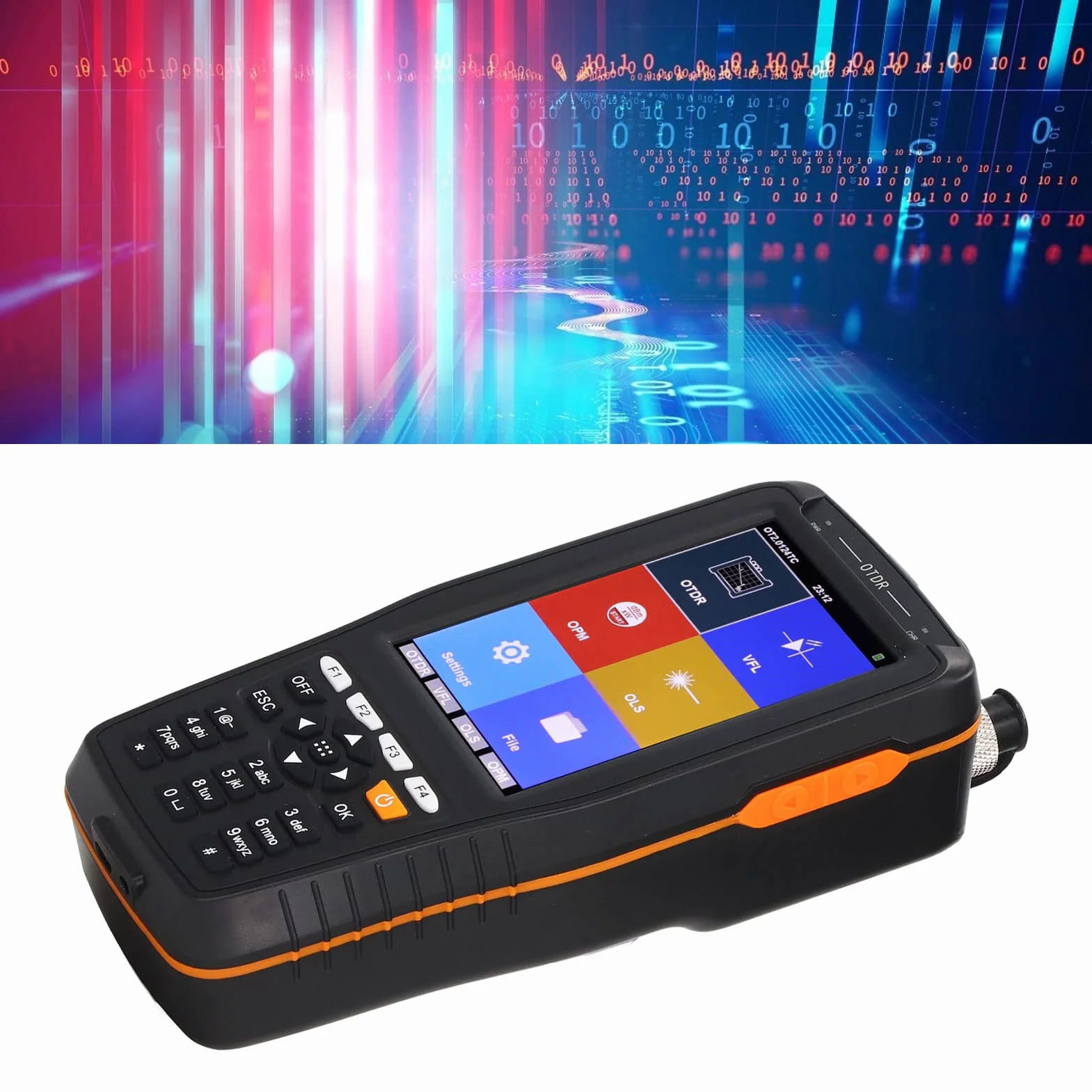 OTDR 1550nm Multifunzionale con schermo Toccabile 3,97 pollici - Strumento Fibra Ottica 60 km Dynamic Range 20 dB, FC/PC, SC/PC
