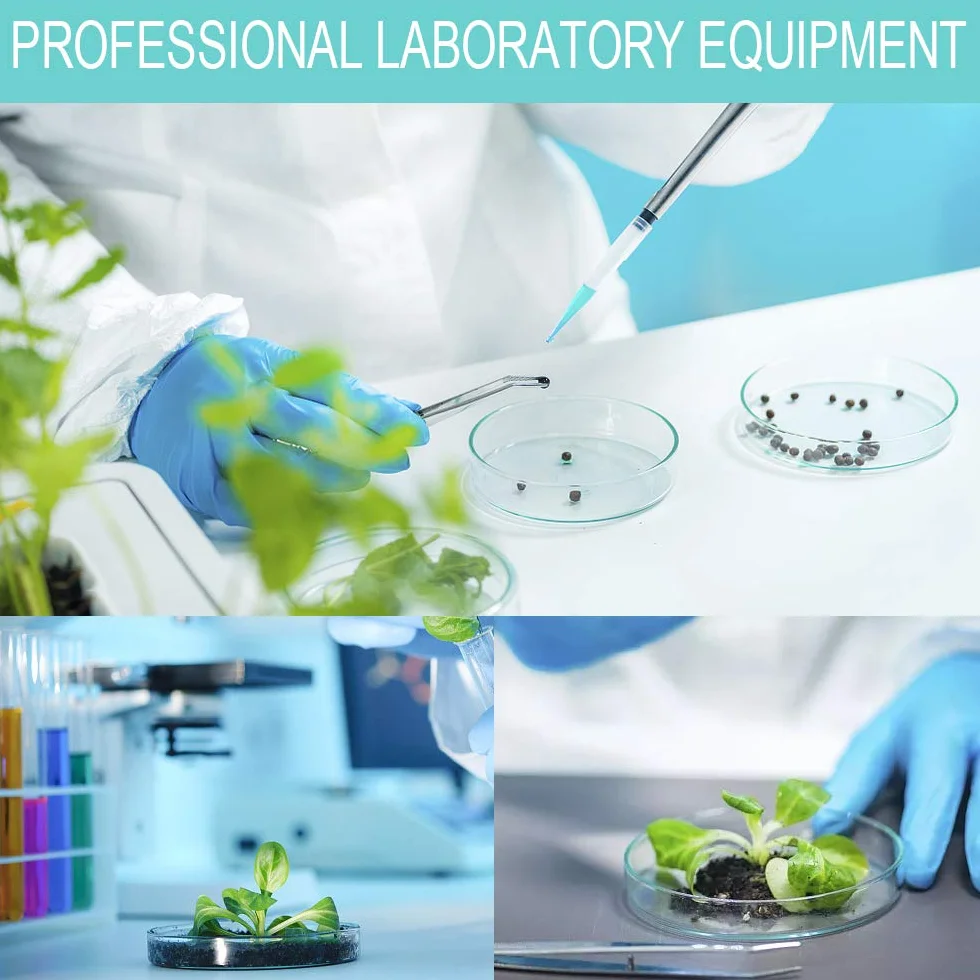 20 Pz Piastra di Petri Capsule Petri Plastica Trasparenti Piastre Coltura Batterica 90 mmx15 mm con 20 PCS Pipette di Trasferimento in Plastica 3ml per Laboratorio Esperimento Biologia