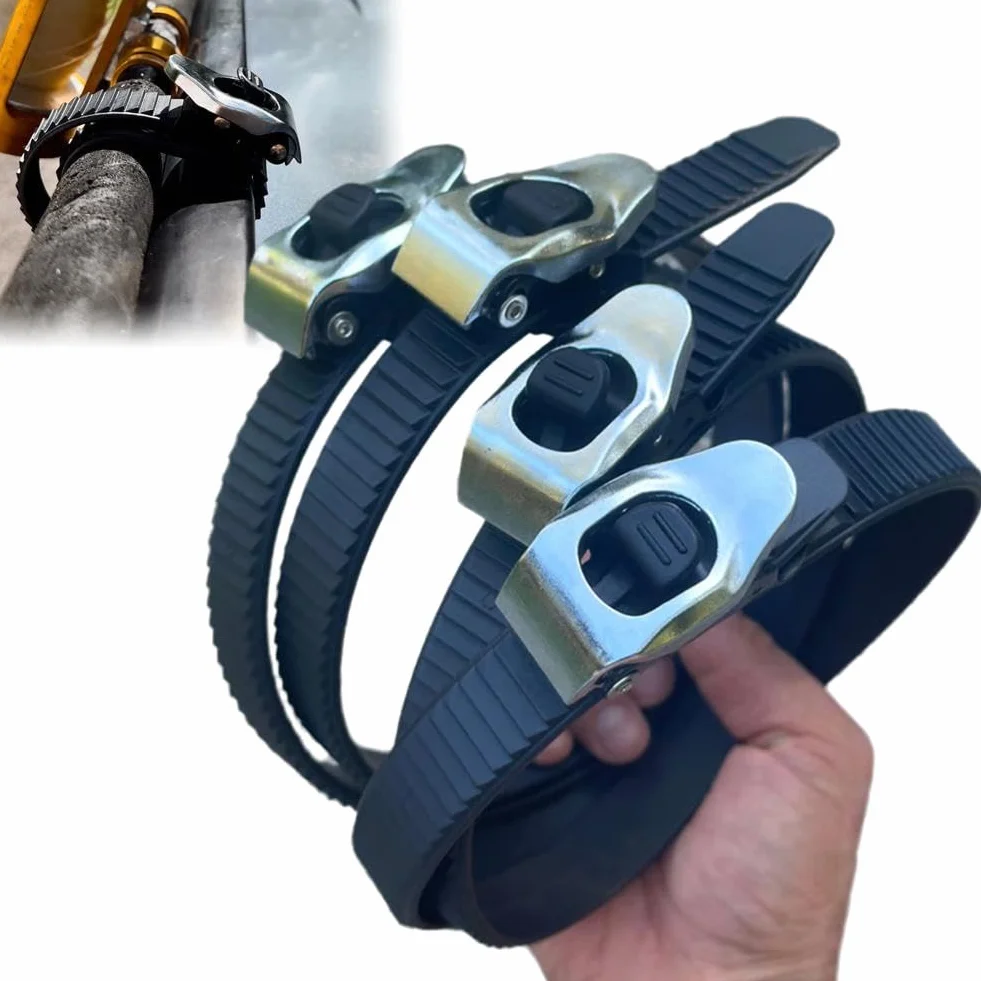 Cinghia con chiusura a presa, cinghie a cricchetto riutilizzabili resistenti con fibbie in metallo regolabili, cinghie di fissaggio super resistenti per fissare carichi, mobili, attrezzature