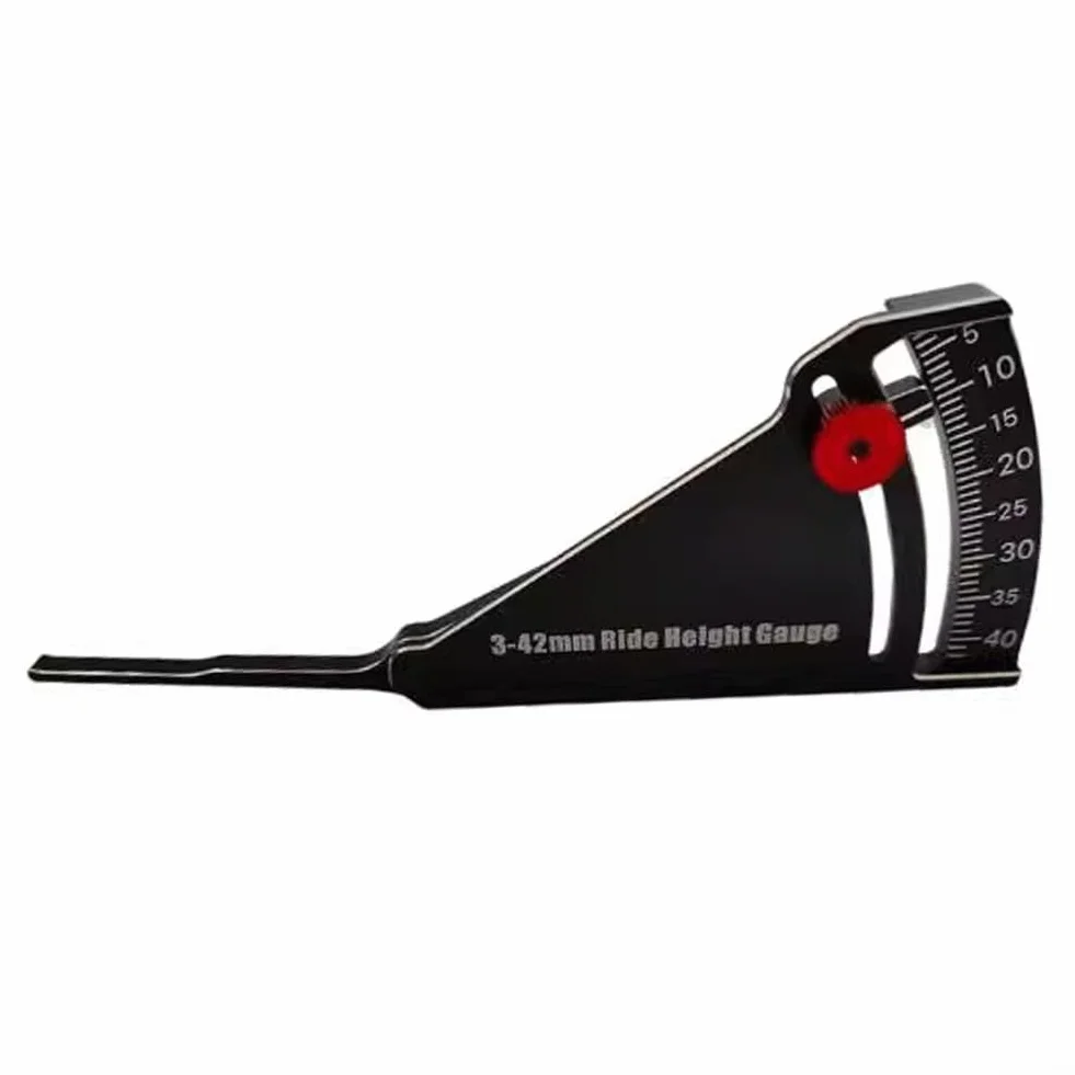 Oniissy Misuratore di altezza in alluminio RC auto altezza cerchio Camber 3-42MM regolabile righello, regolazione altezza e cerchioni Camber Multi angolo strumento di misurazione
