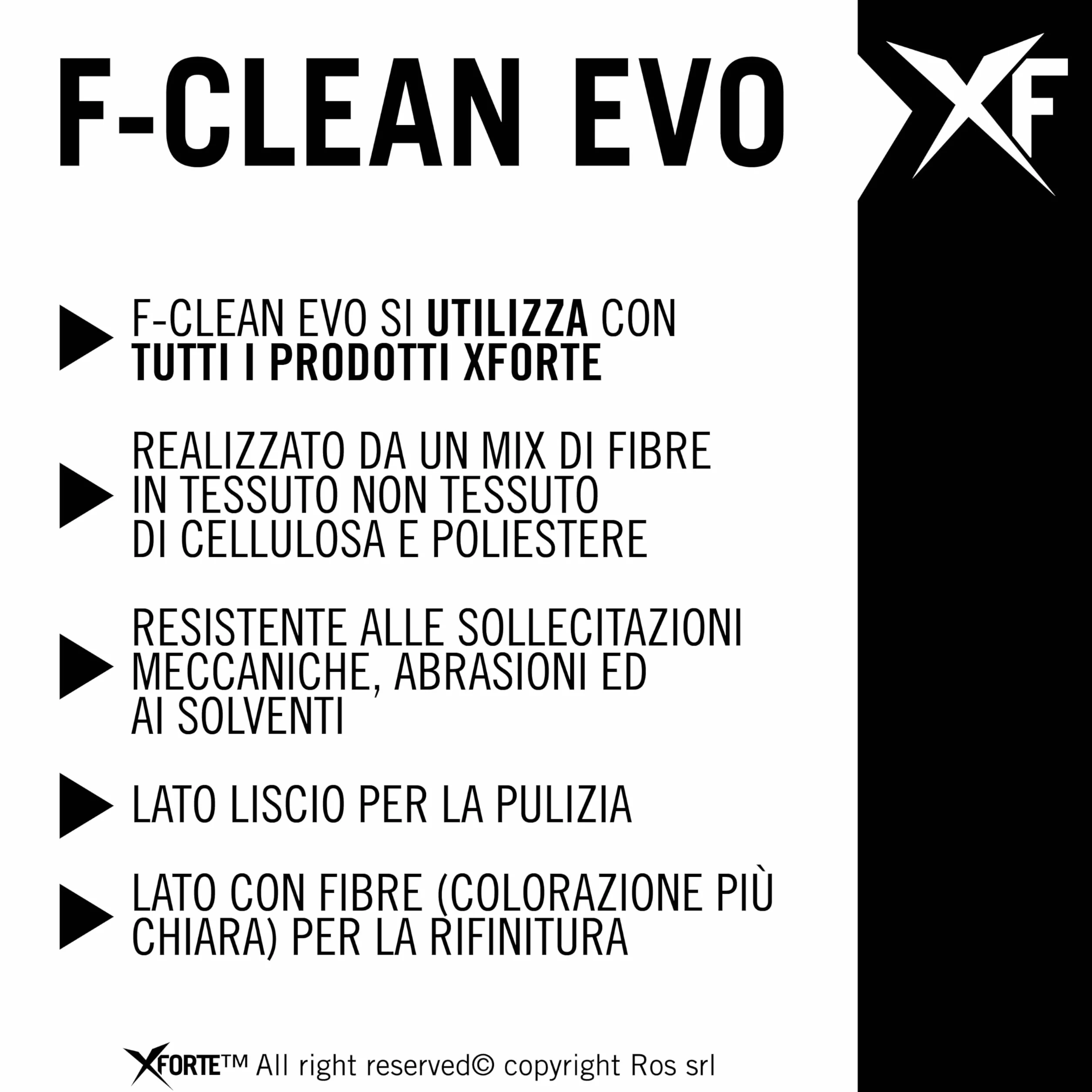 XFORTE Panno F-CLEAN EVO – Confezione da 40 Panni in Panni in tessuto non tessuto altamente tecnico ideali per una pulizia senza graffi. Multiuso per Auto, Moto e Casa