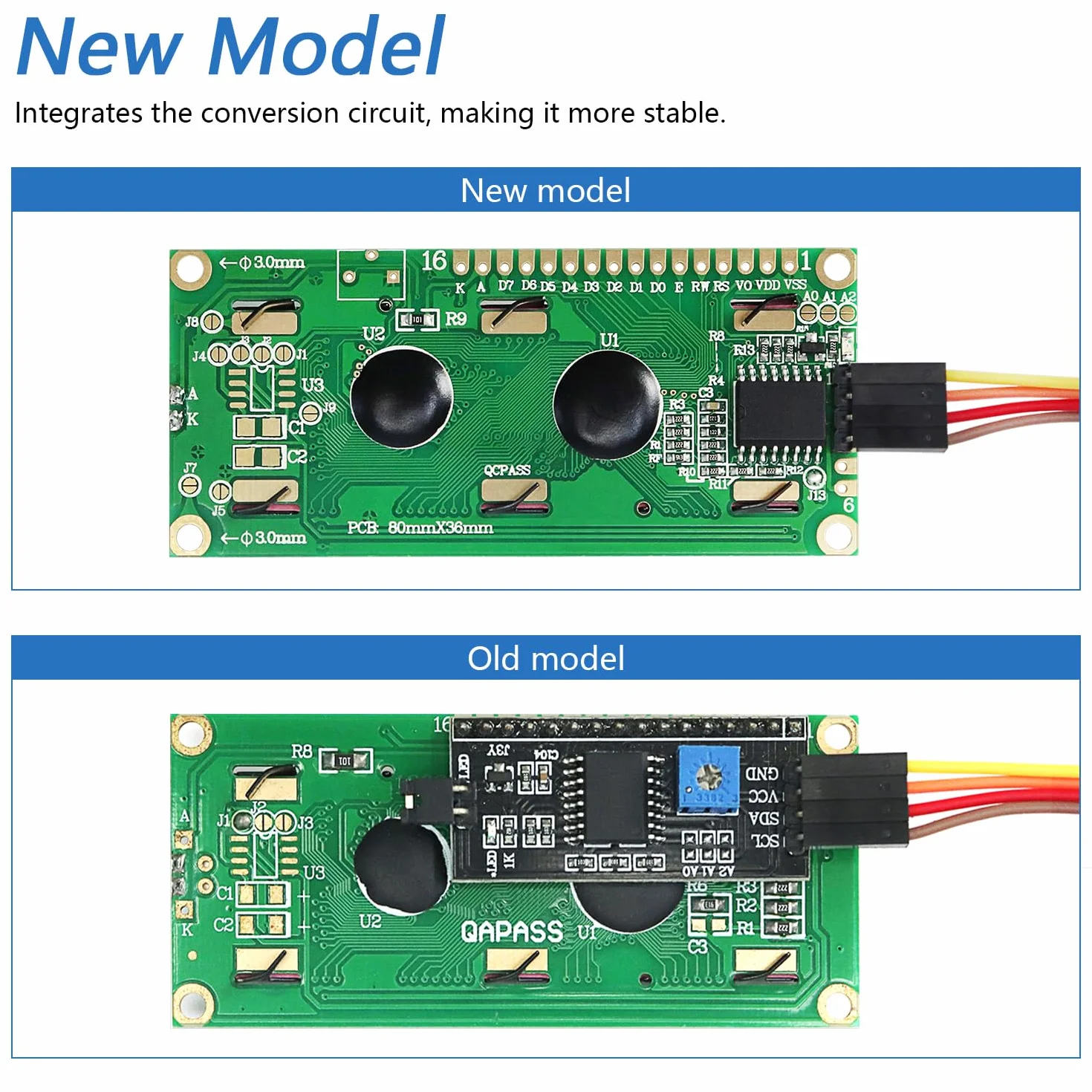 Freenove I2C IIC LCD 1602 Module, New Type TWI Serial 16x2 Display, Compatible with Arduino Raspberry Pi Pico ESP32 ESP8266
