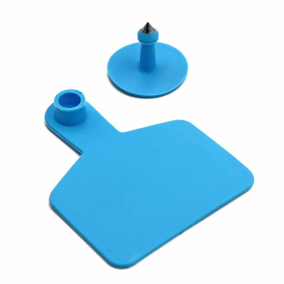 Etichette auricolari vuote per bestiame TPU Confezione da 100 blu