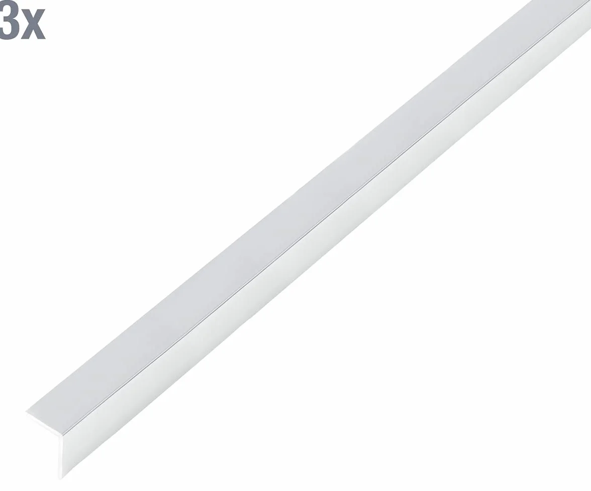 Alberts Profilo angolare autoadesivo alluminio cromato 1000x10x10 mm set 3 pezzi