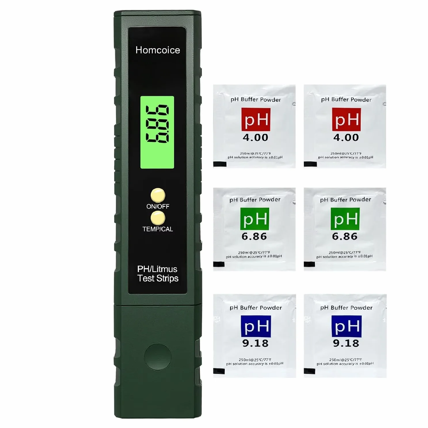 Misuratore pH con Simulazione Striscia e Misurazione Temperatura, Tester pH 0,01 con precisione automatica temperatura per piscine, acqua potabile, acquari, idroponica