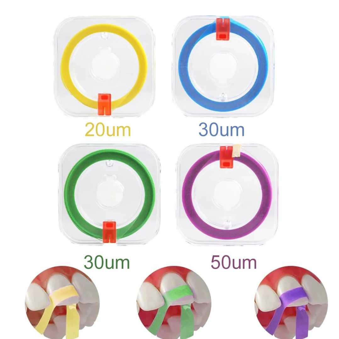 Strisce Abrasive Interdentali 20Um 30Um 50Um Carta Vetrata Per Denti Colorati 6Mx4mm