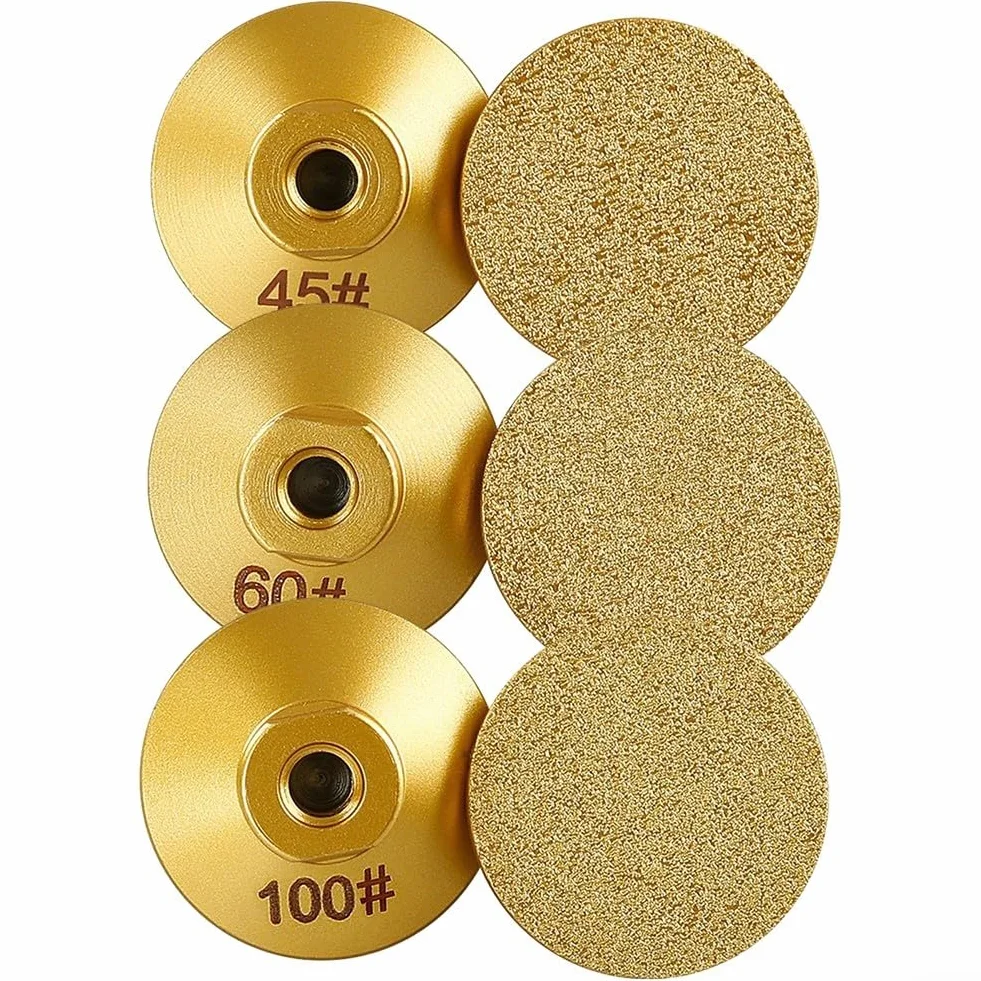 Set di mole brasate 50 mm 3 pezzi per marmo granito quarzo calcestruzzo