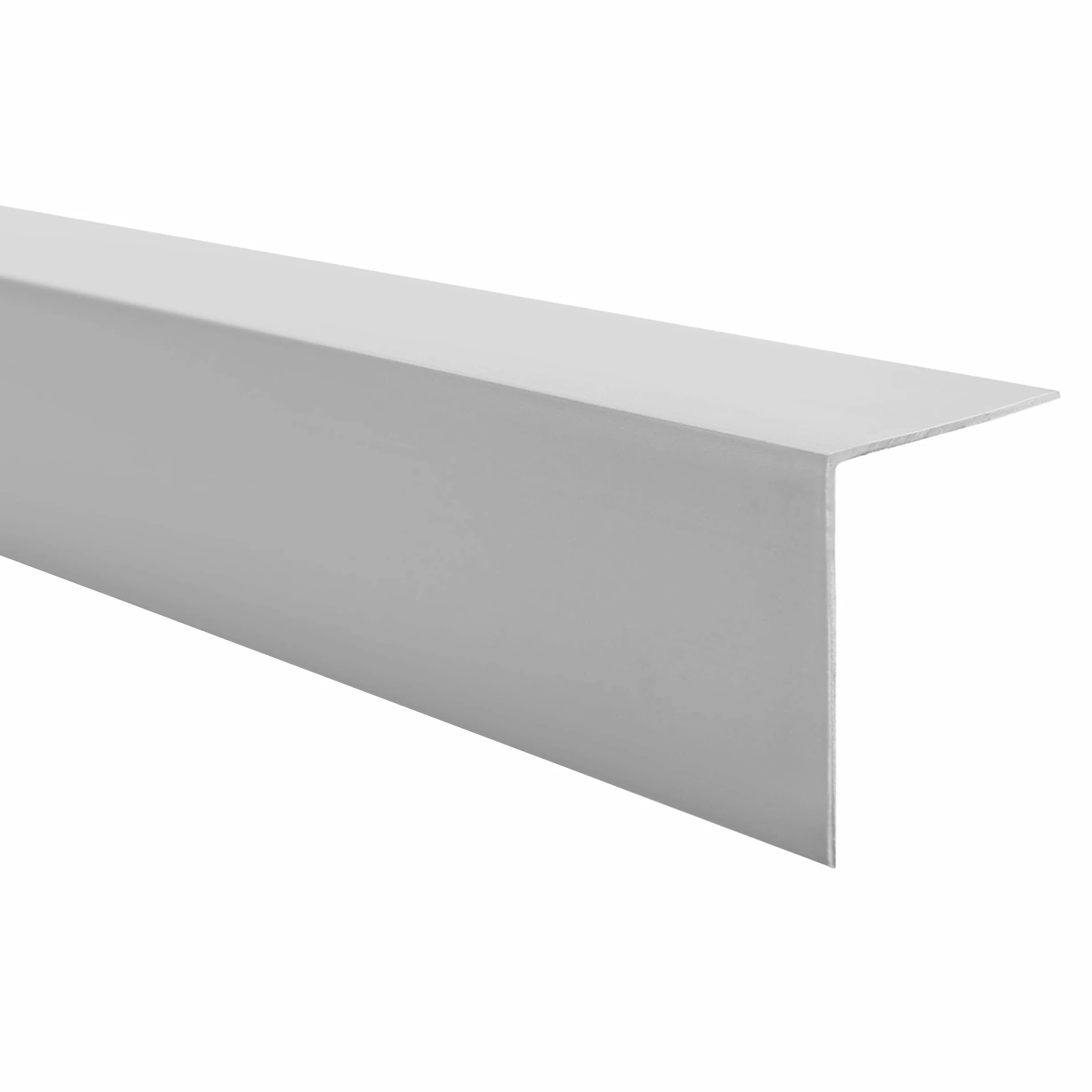 QUEST Angolare in PVC Rigido Autoadesivo, Profilo di Protezione per Muro e Bordo, 20x10mm, 100cm, Grigio