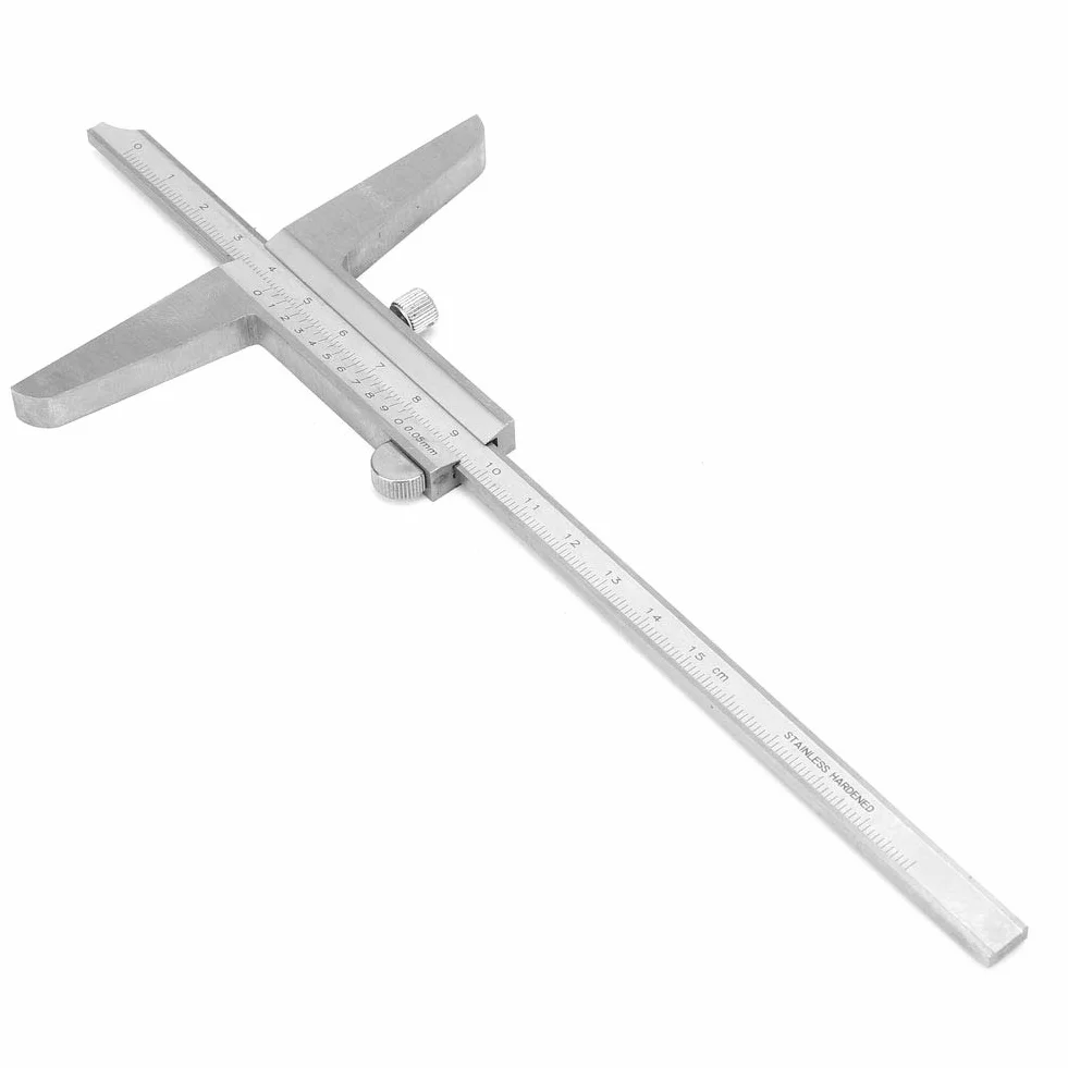 Calibro di Profondità in Acciaio Inossidabile 0-150 mm, Strumento di Misurazione di Precisione