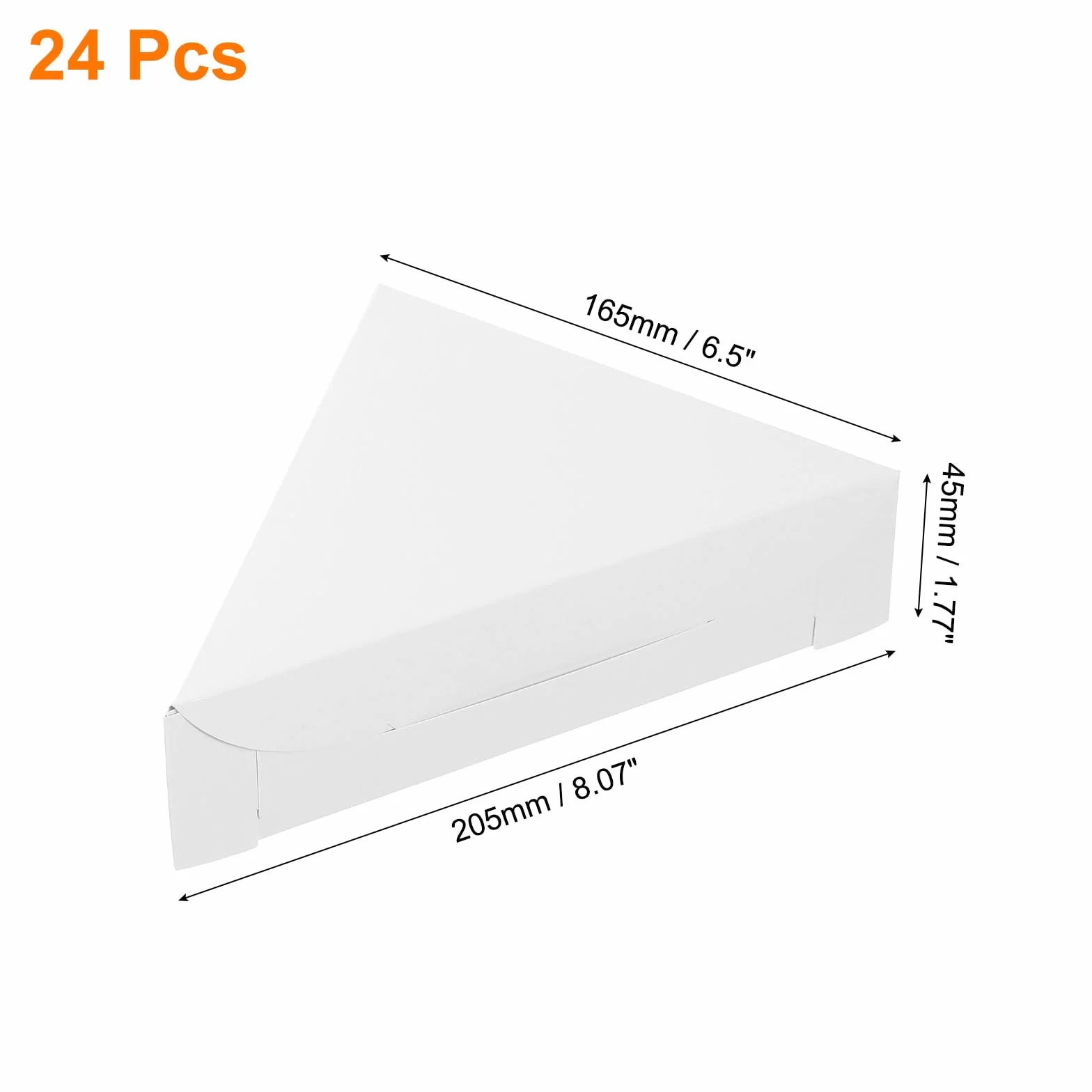 QUARKZMAN Scatole per Pizza 24 Pezzi 8.07x6.5x1.77 Pollici Contenitore Fetta Singola Bianco