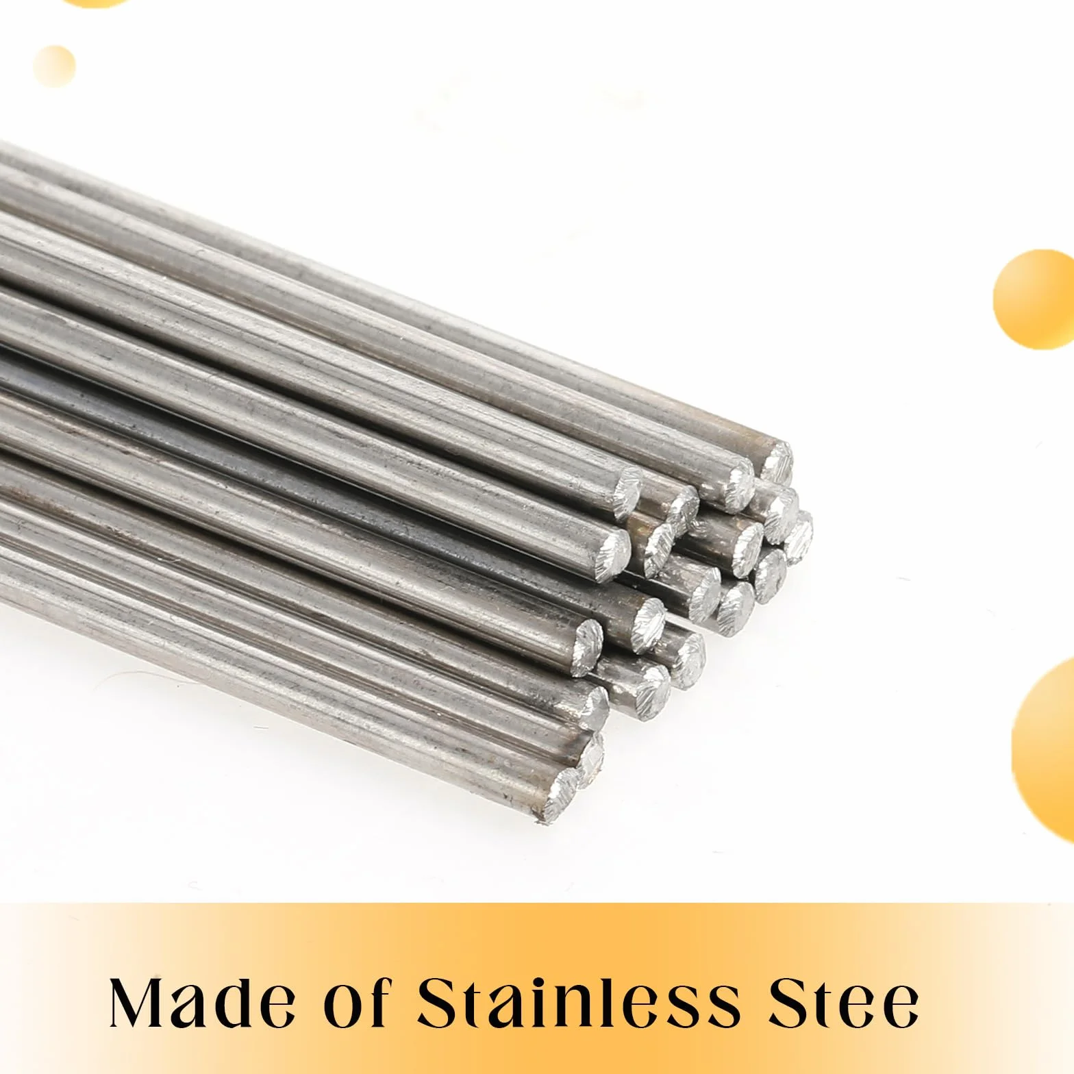 Barre tonde piene in acciaio inox 304, 2 mm x 200 mm, 10 pezzi per fai da te e modellismo