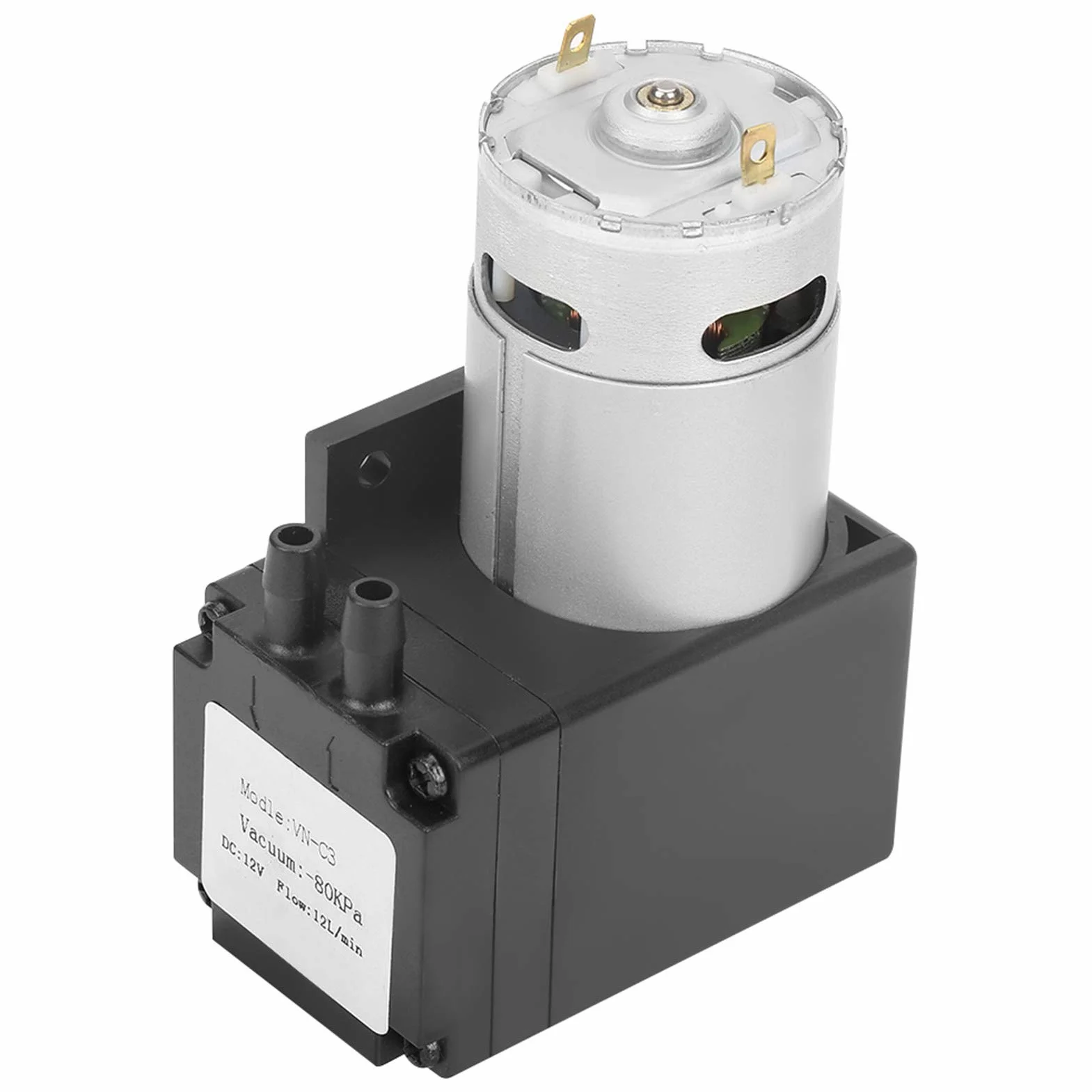 Mini pompa per vuoto DC 12V pompa di aspirazione Mini compressore d'aria 80KPa portata di vuoto 12L/min per gas