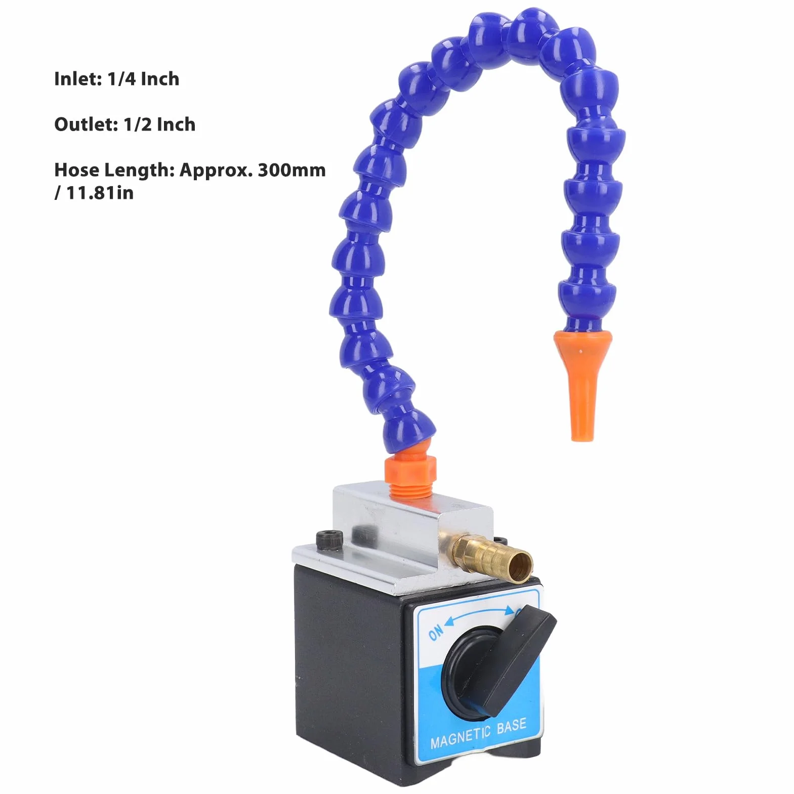 Lubrificazione a Nebbia di Liquido Refrigerante, Tubo Flessibile del Liquido Refrigerante a Base Magnetica Ingresso da 1/4 Pollici Uscita 1/2 Pollici Tubo del Refrigerante Olio Lungo 300 Mm Supporto B