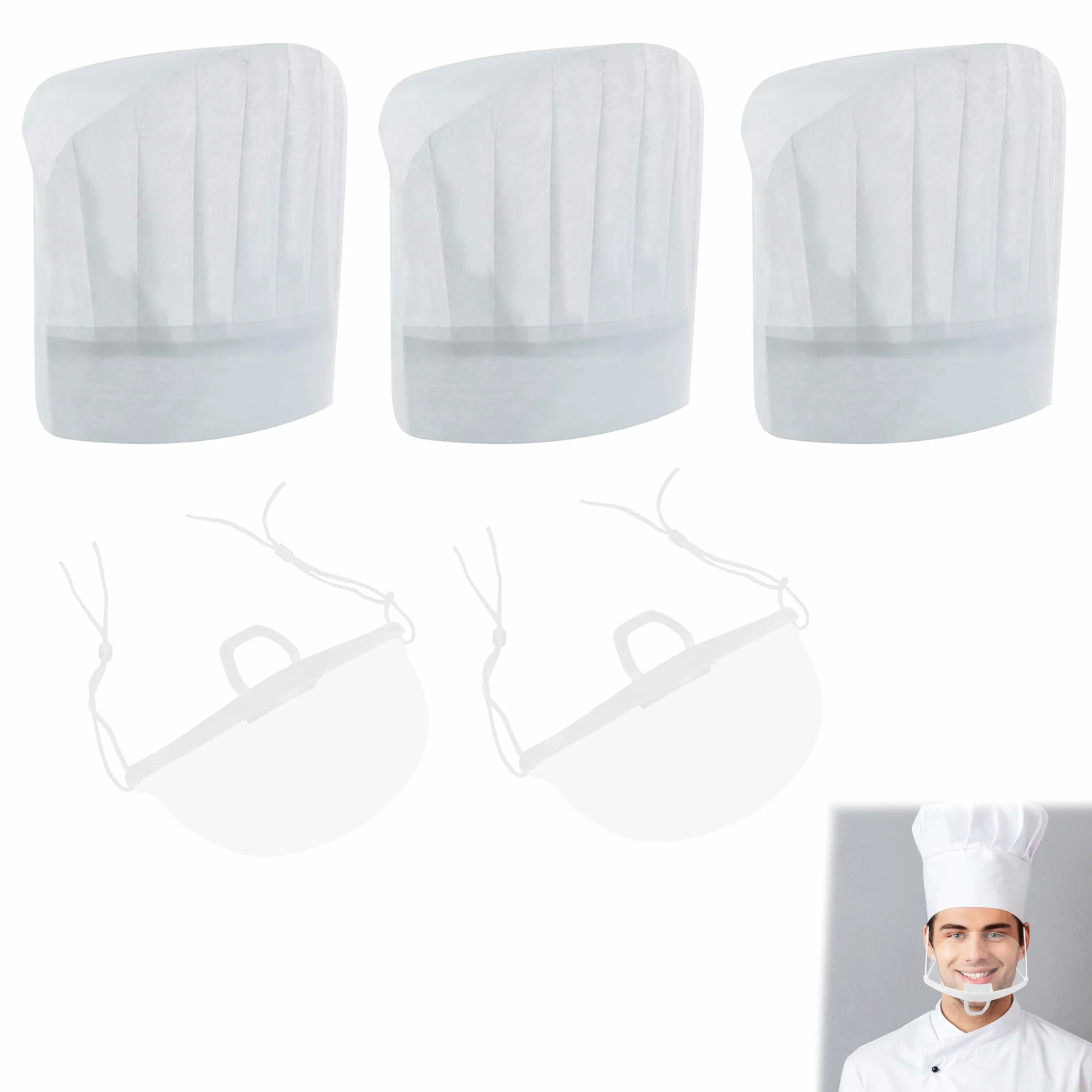Cappello Da Cuoco Unisex Chef Usa E Getta Traspirante Cappelli Da Cucina Per Uomo Donna Adulti