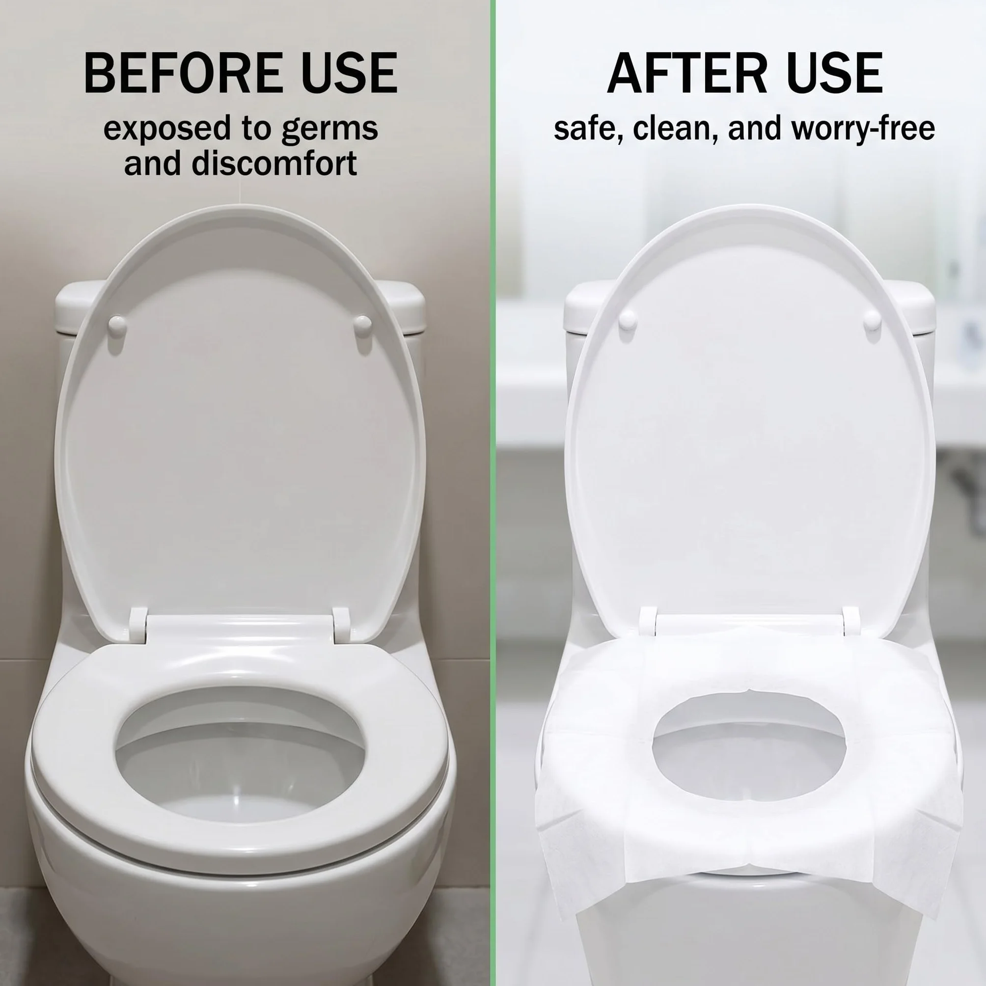 Copriwater Usa e Getta Biodegradabili per Viaggio, Coprisedile Tascabile in Carta per Adulti e Bambini