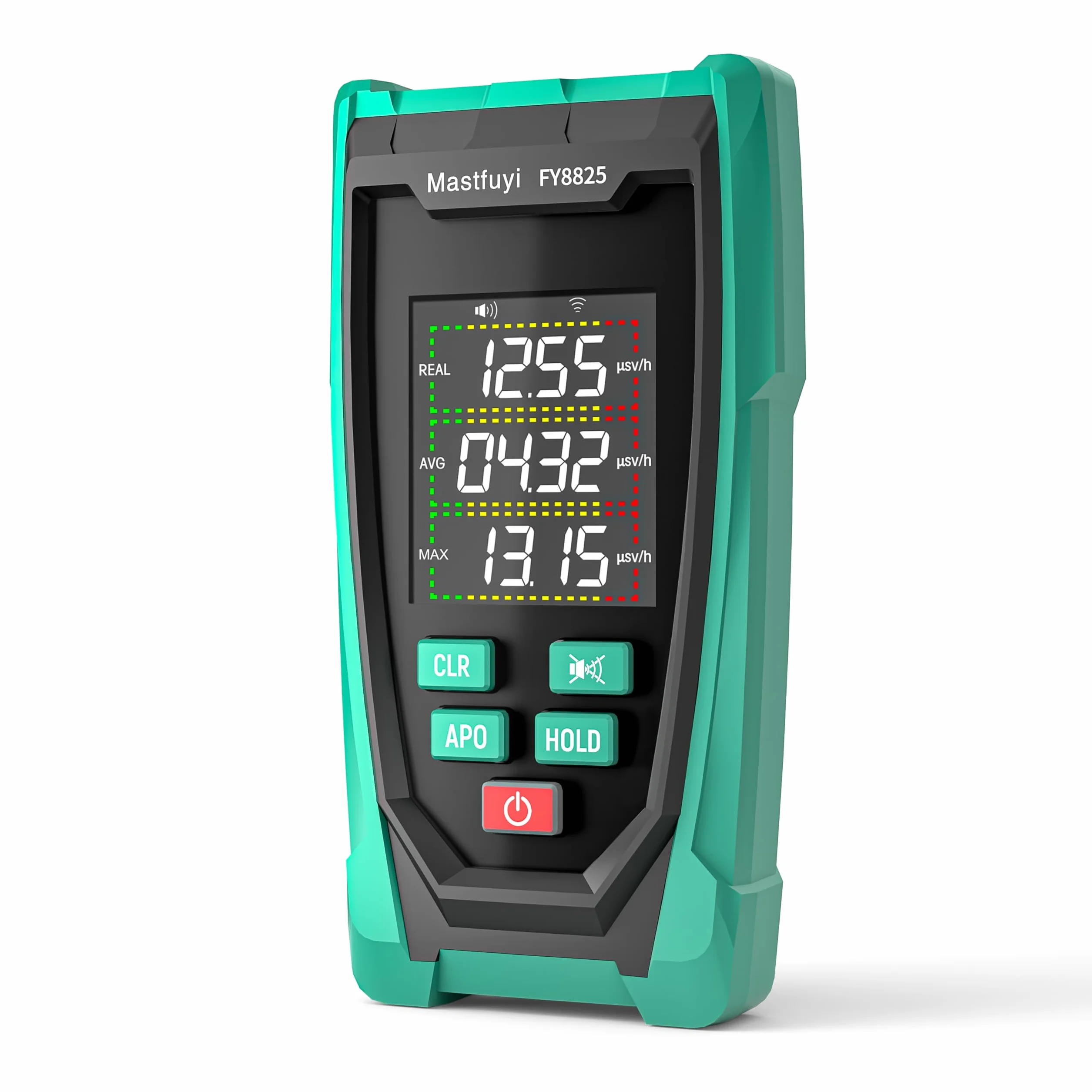 Rivelatore di Radiazioni Nucleari Contatore Geiger Dosimetro Ricaricabile X-ray Gamma Beta Grande Display LCD