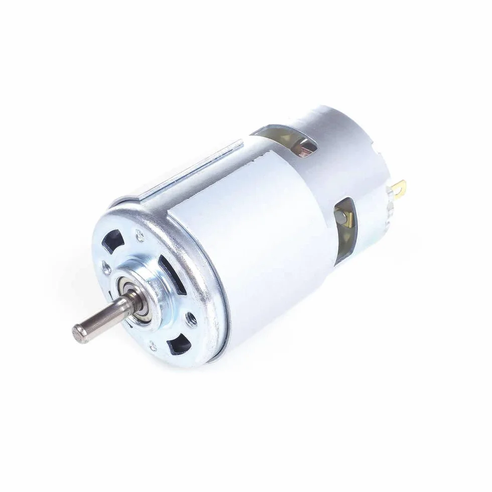 775 Motore DC 12V-36V 3500-9000 RPM Cuscinetto a sfera Grande coppia Alta potenza Motore componente elettronico a basso rumore