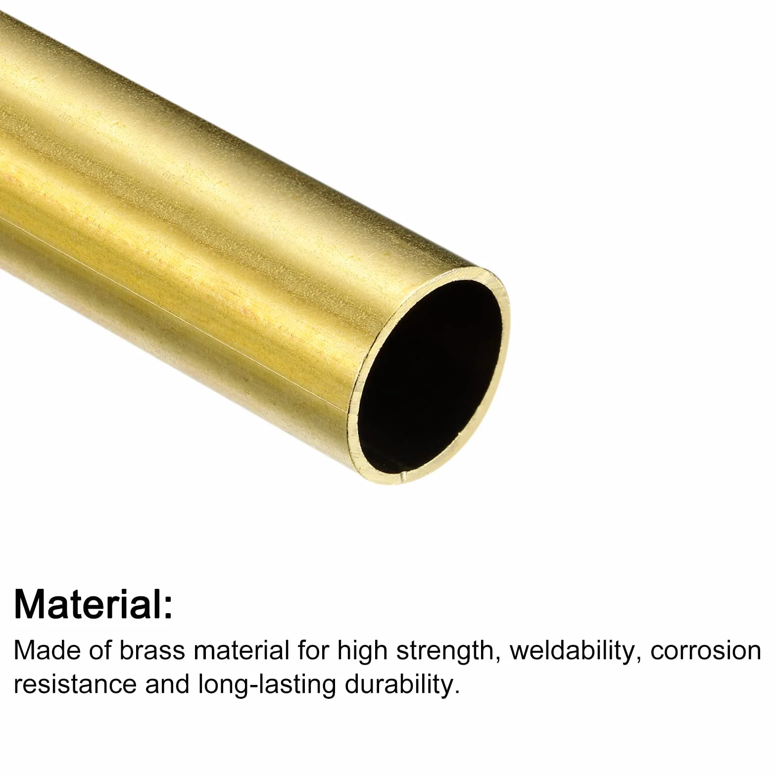 Tubo Ottone 16mm DE 1mm Parete 100mm Lunghezza Rotondo