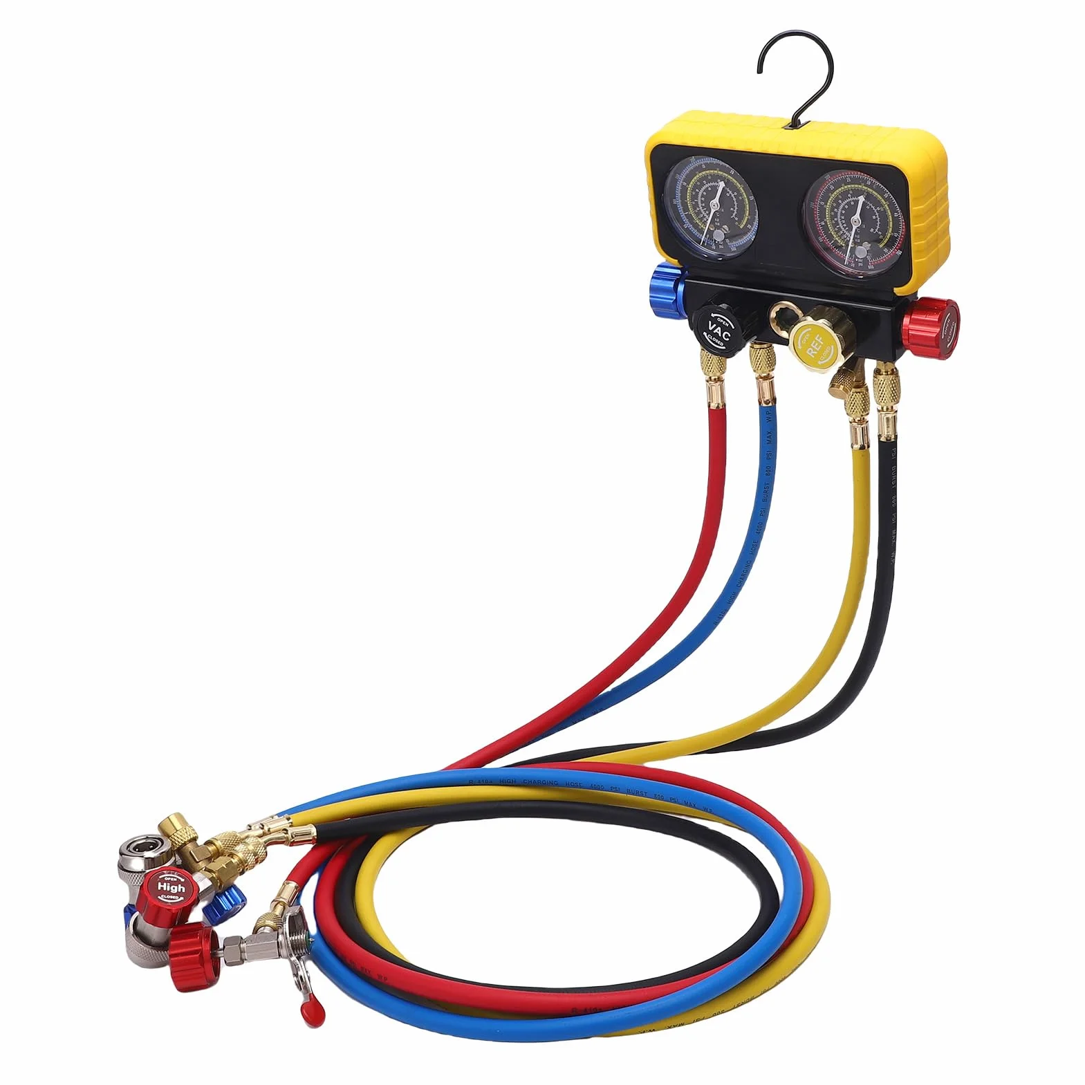 Collettore HVAC a 4 Vie Impostato con Tubi, Sostituiti per Refrigeranti R32 R32 R32 R134A R22, per Uso Professionale e Domestico