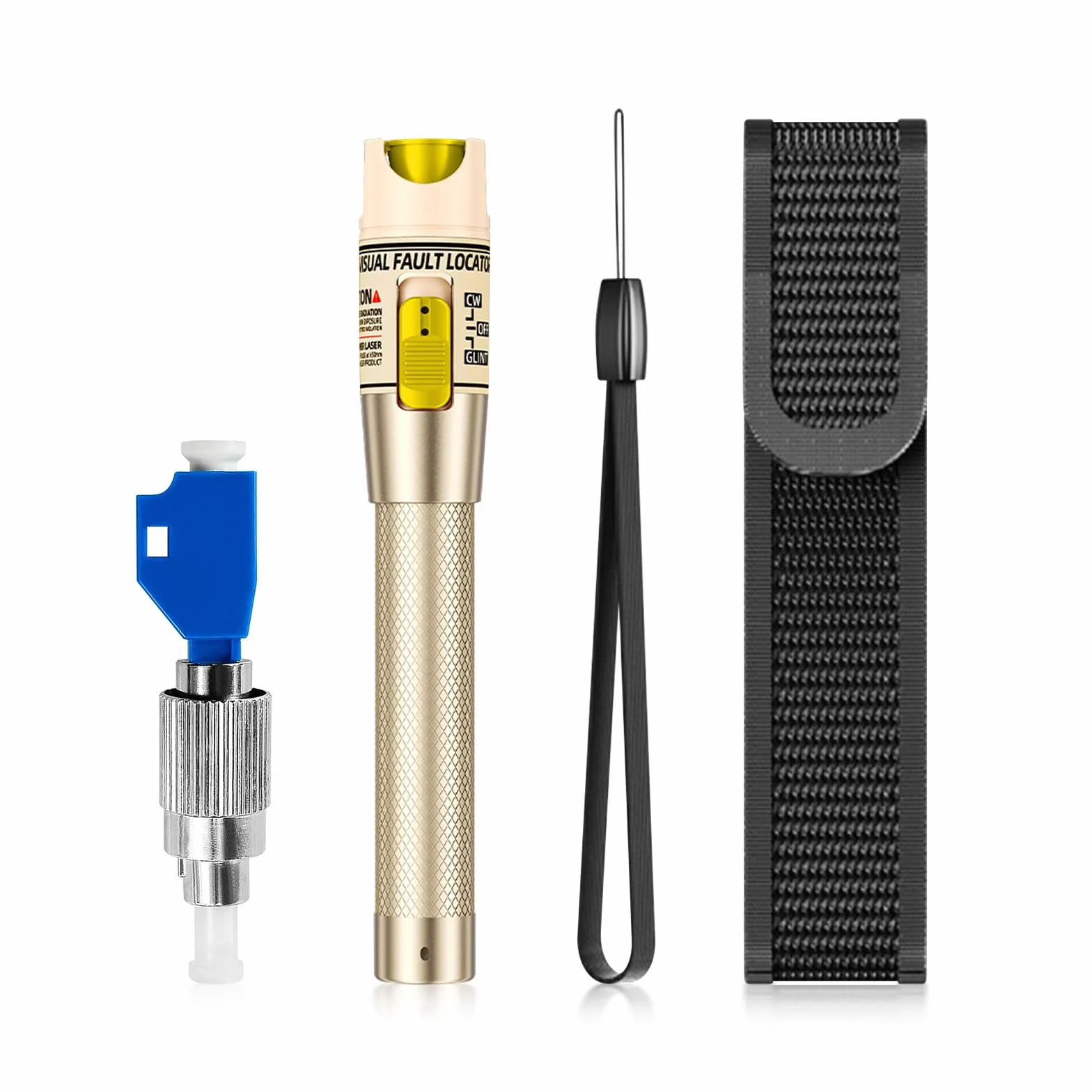 Visual Fault Locator 100 mW, tester per cavi in fibra ottica con interfaccia universale 2,5 mm FC/ST/SC