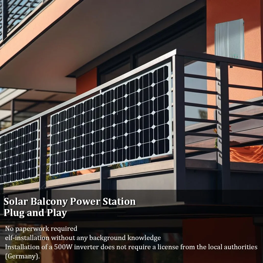 Y&H Inverter solare da 500 W, MPPT Grid-Tie Micro, uscita AC230 V, inverter accoppiato a energia solare per pannelli solari, scarica batteria da 12 V, 30 W-250 W regolabile