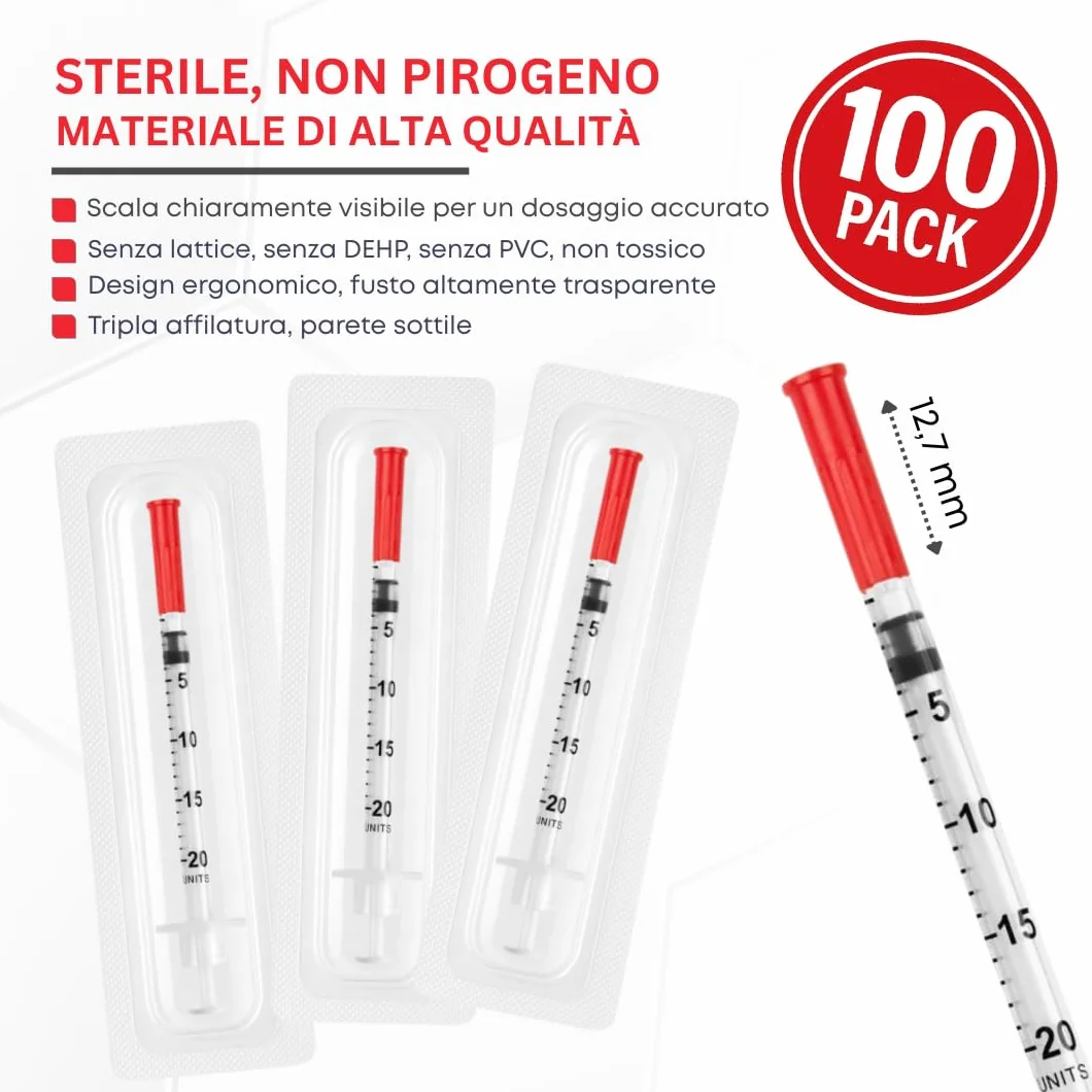 U40 Plastic Tube 29G x 1/2" (0,33 x 12,7 mm) 100 pezzi Strumenti di misurazione e dosaggio multiuso