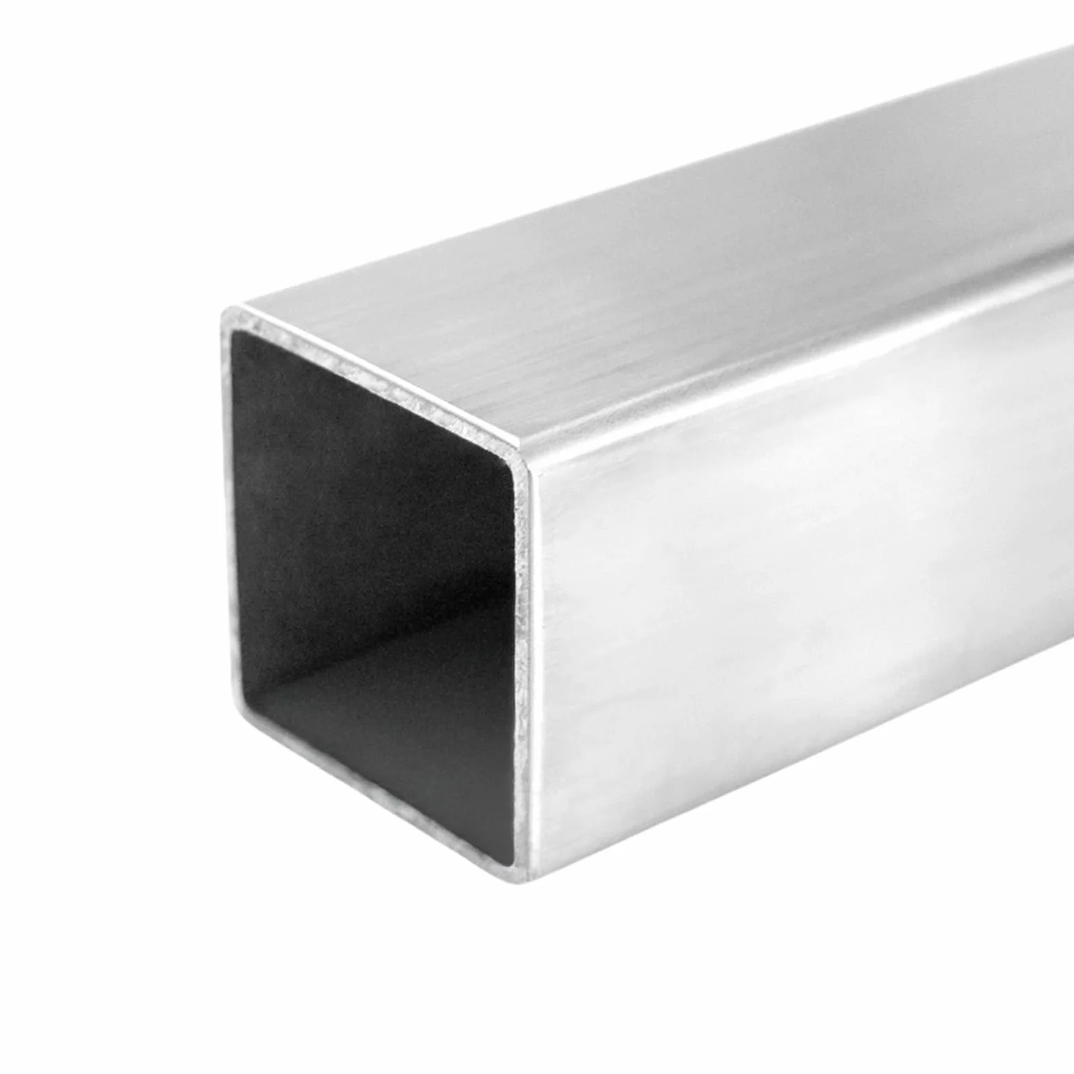PRIOstahl Tubo quadrato in acciaio inox, tubo quadrato, profilo cavo, 1 tubo, dimensioni: 40 x 40 x 2 mm, lunghezza: 1500 mm, levigato, per ringhiere, costruzione industriale, mobili, antiruggine, in