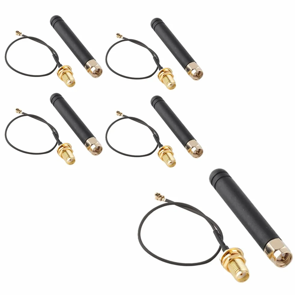 DollaTek Antenna U.FL IPX a connettore SMA 868-915 MHz per scheda Lora Lora32u4 II Wifi Lora32-5 pezzi