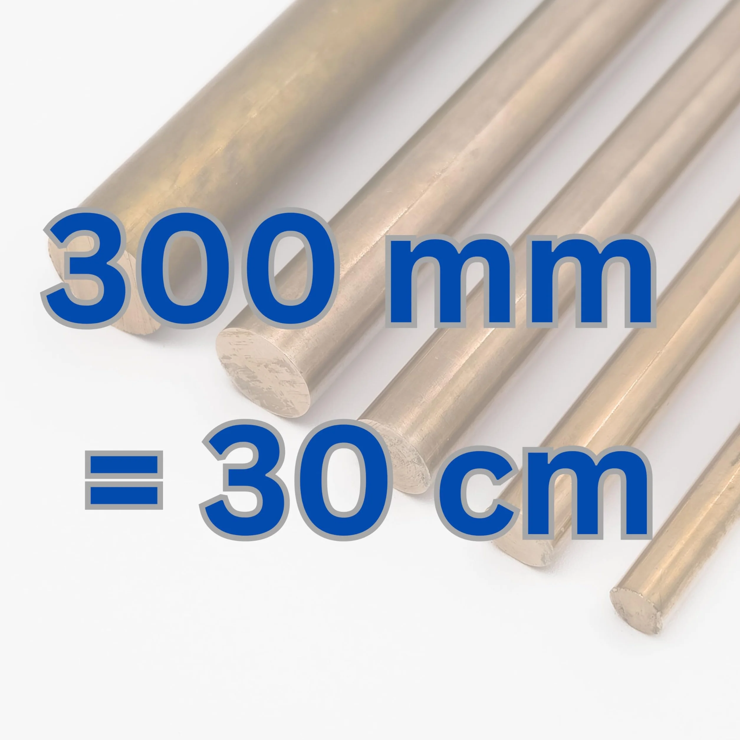 Bronzo CuSn8, aste rotonde, diametro 3 – 30 mm, lunghezza 50 – 2000 mm, lega CW453K, profilo rotondo (lunghezza: 300 mm = 30 cm, diametro 7 mm)