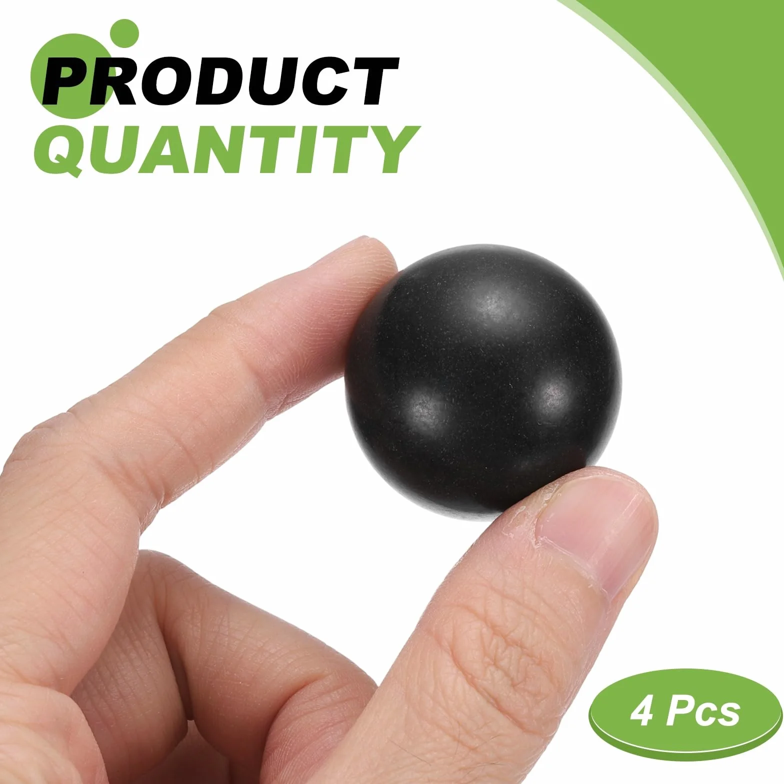 sourcing map 4 sfere per cuscinetti in plastica PP 30 mm G2 precisione nero