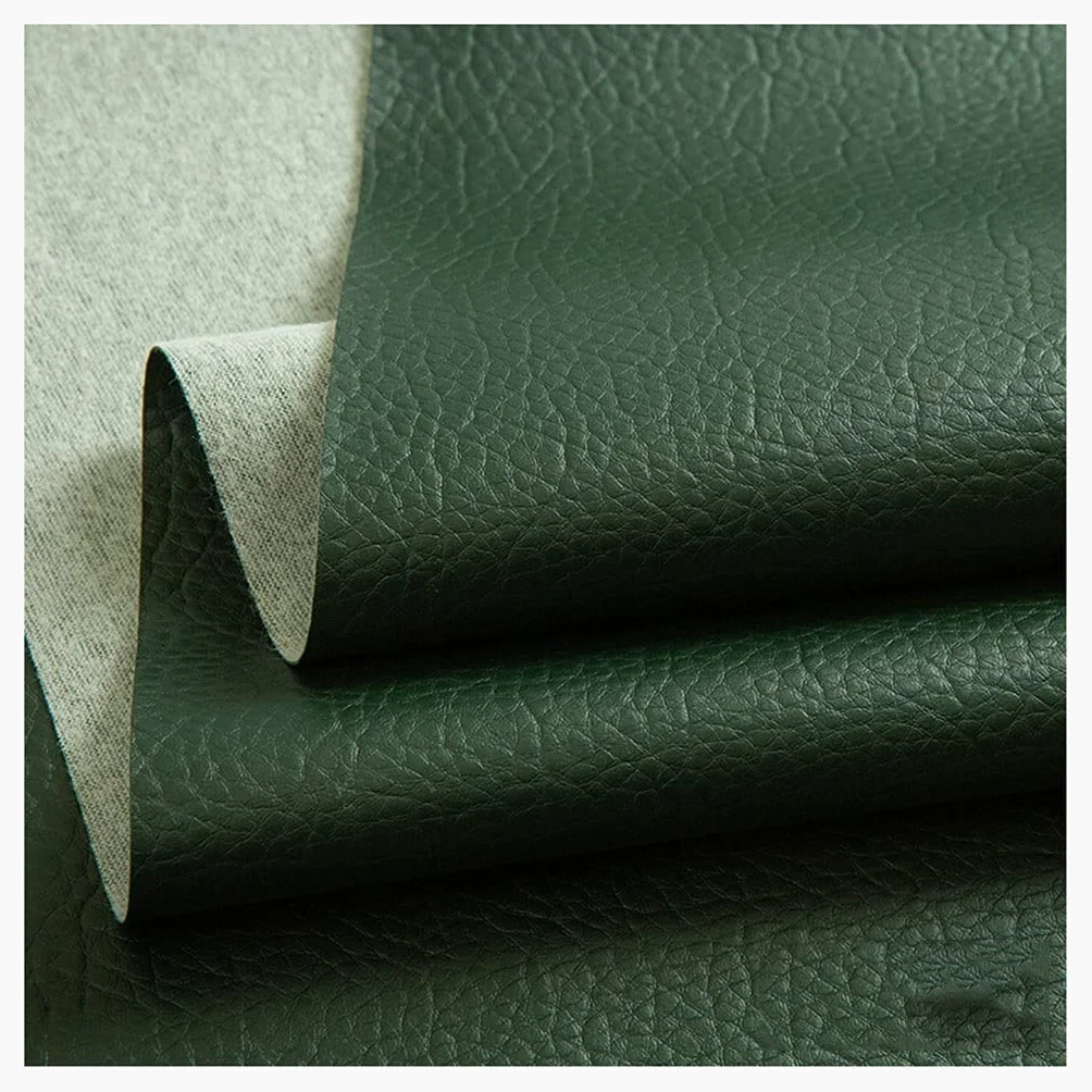Tessuto In Ecopelle Tessuto In Pelle PU 140 X 100 Cm, Finta Pelle Tappezzeria In Ecopelle Artigianato Cuciture Fai-da-te Borsa Per Divano ， Materiale Morbido Al Tatto ， Venduto Al Metro(Dark green,1.4