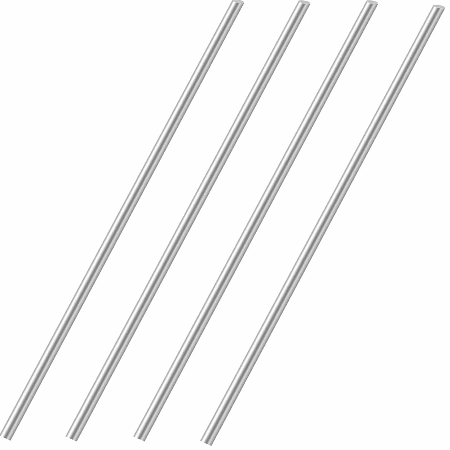 Barre in Acciaio Inox 304 8 mm x 200 mm, 4 Pezzi, Barre Tonde per Fai da Te