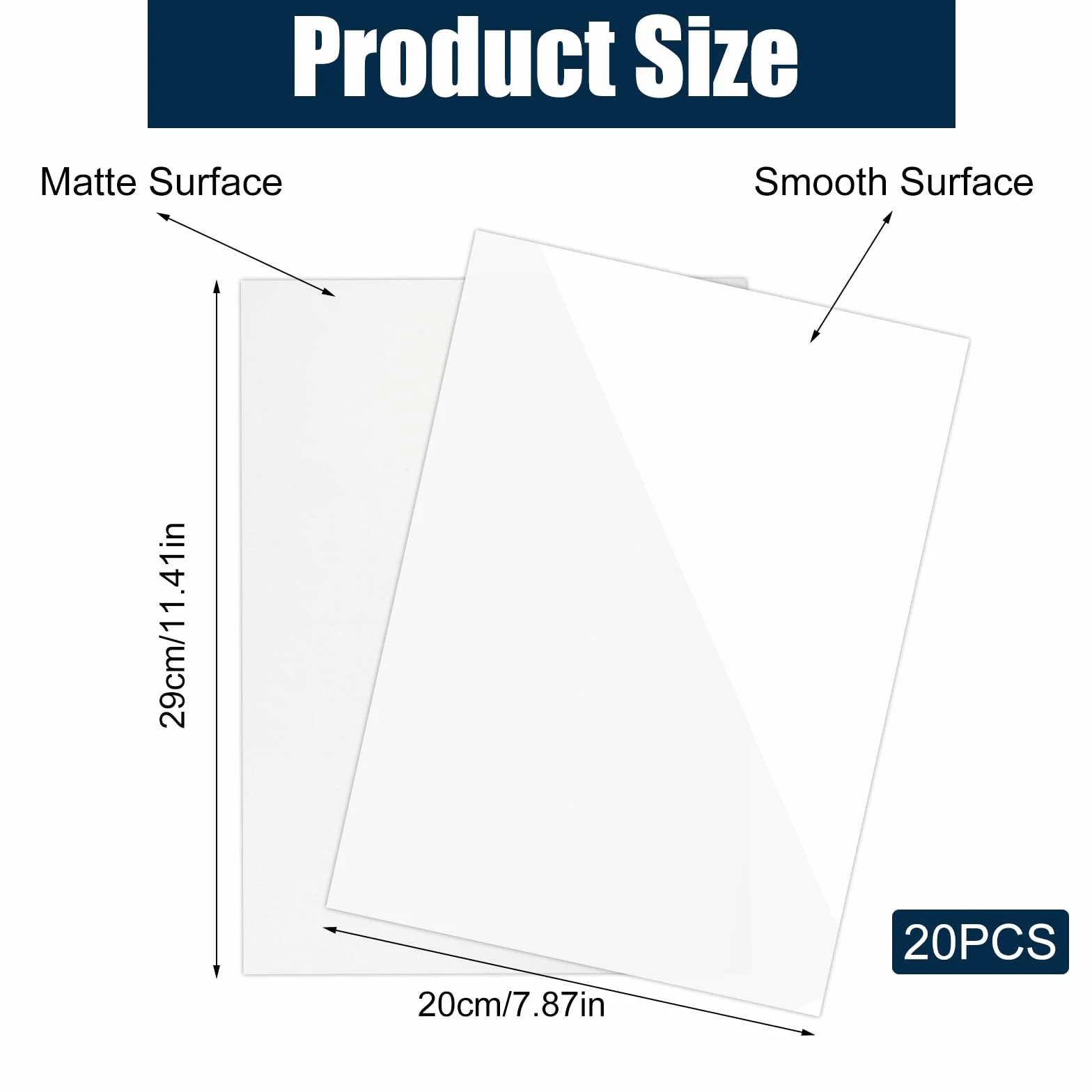 Jinsion 20 Fogli Plastica Termoretraibile A4, Shrink Plastic Sheet 20x29cm Fogli Termoretraibili, Carta Termoretraibile, Traslucido Plastica Termoretraibile, Fogli di Pellicola Termoretraibili
