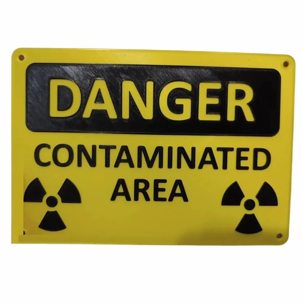 Segnale di pericolo per area contaminata da radiazioni nucleari/pericolo, facile da usare