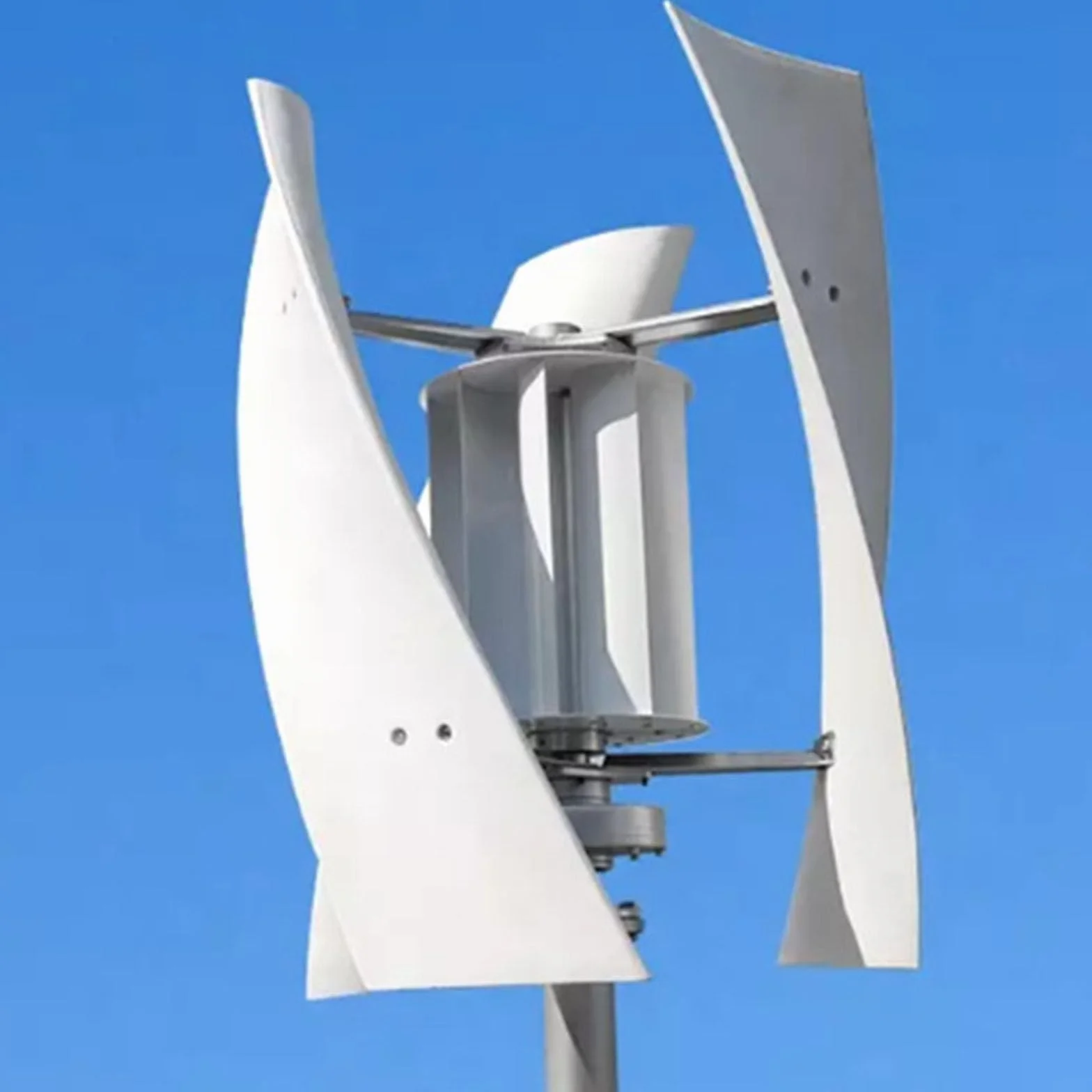Kit generatore di turbina eolica verticale da 6000W,12/24/48/220V,kit di alimentazione per mulino a da esterno a 3 pale con controller per un'integrazione efficiente di energia rinnovabile 220V