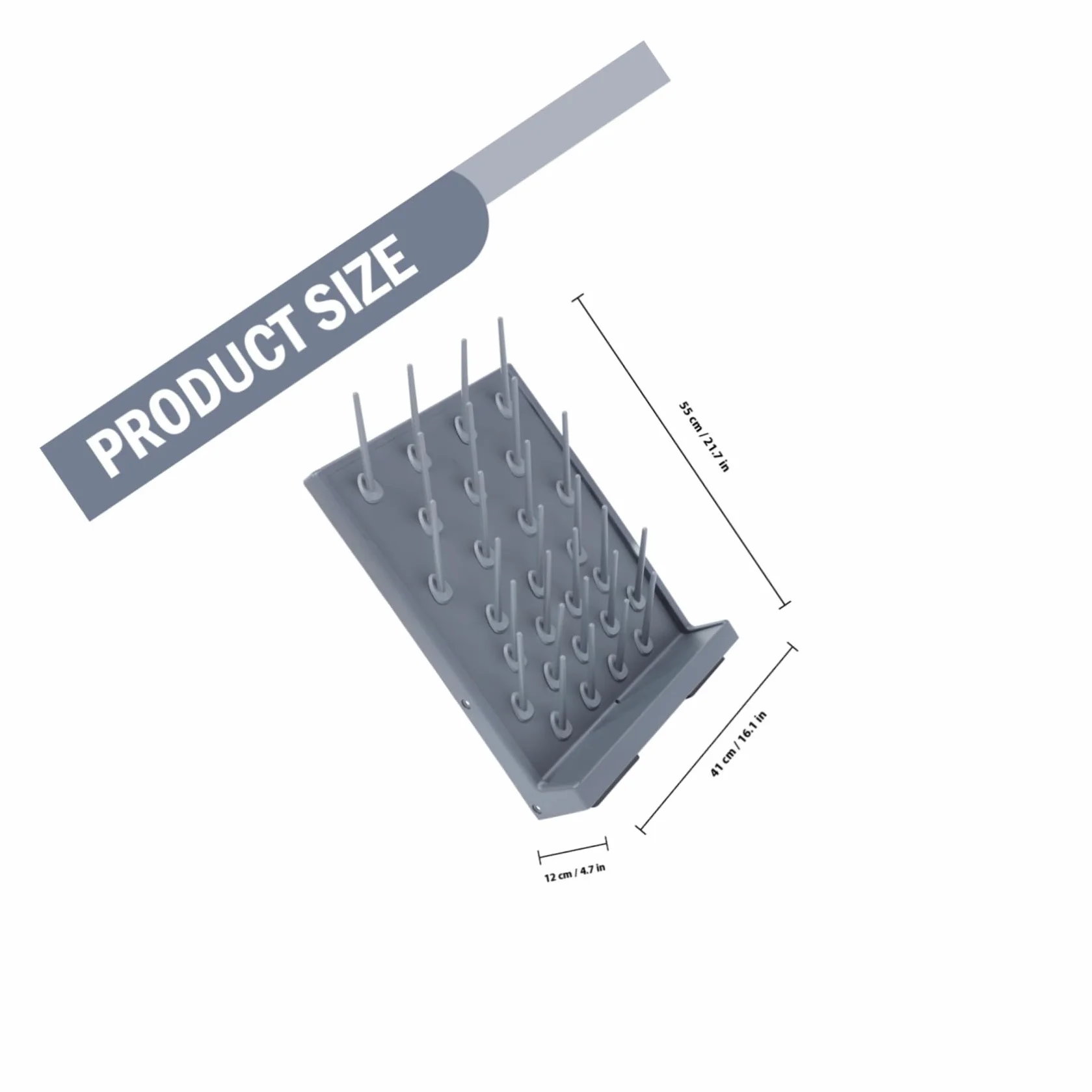 Cabilock Stendino da Laboratorio in Plastica PP 2 pezzi Portasciugatura per Provette con Supporti Rack Scolavetreria