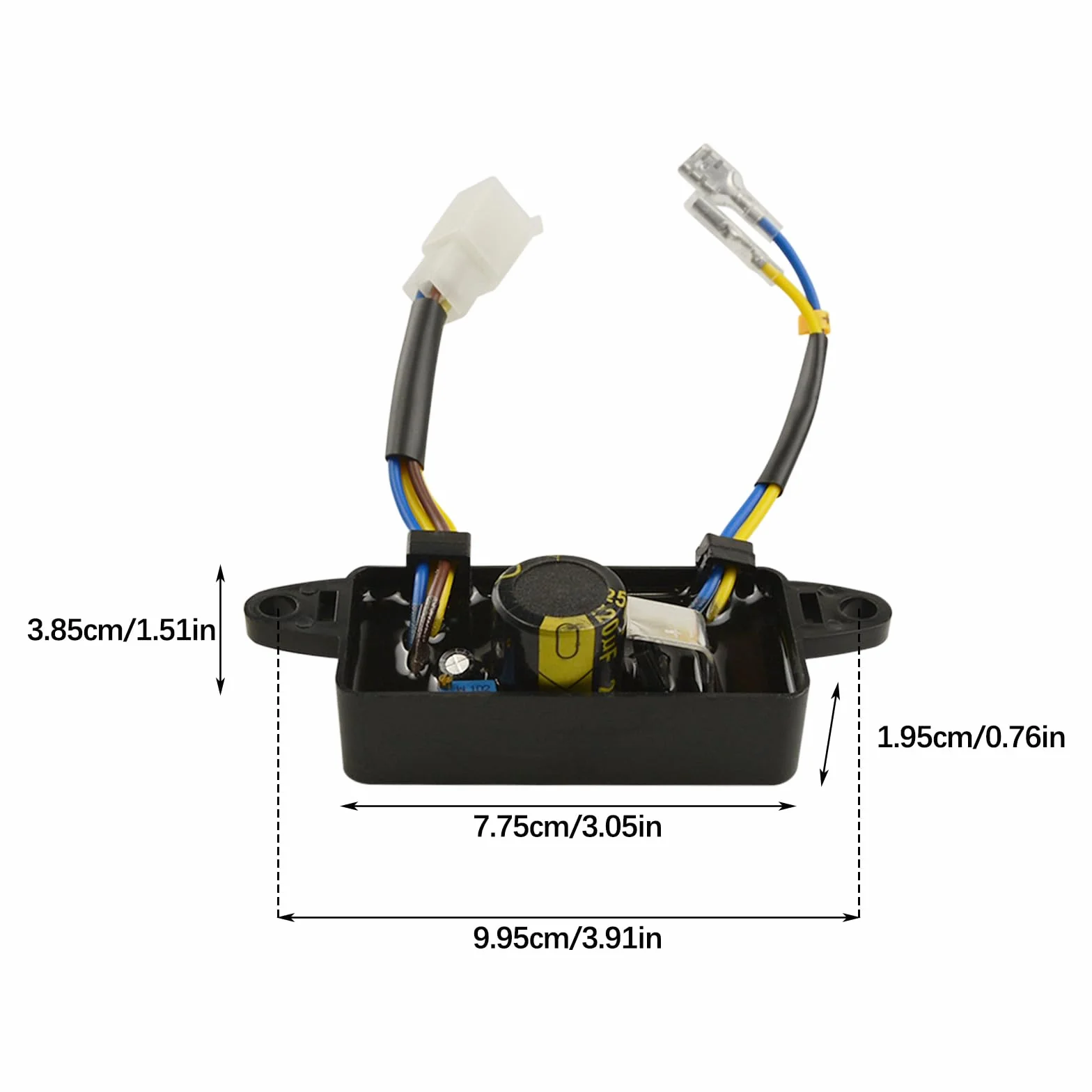 Generatore regolatore di tensione, 2 pezzi regolatore automatico AVR stabilizzatore quadrato universale, per gruppo elettrogeno a benzina monofase da 2 a 3 KW