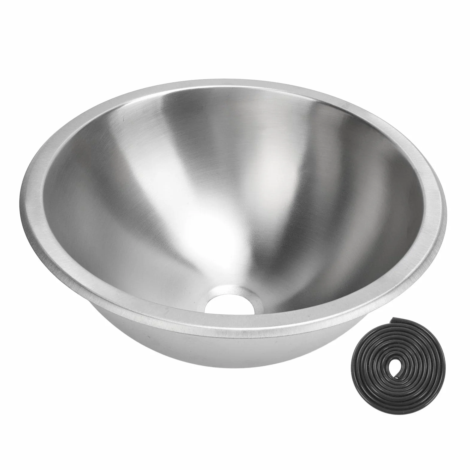 Lavello Cucina per in Acciaio Inossidabile Lavello Ovale Rotondo 11,8 Pollici a Vasca Singola per Yacht per Barche, Lavandino per Lavandino per Bagno Lavabo